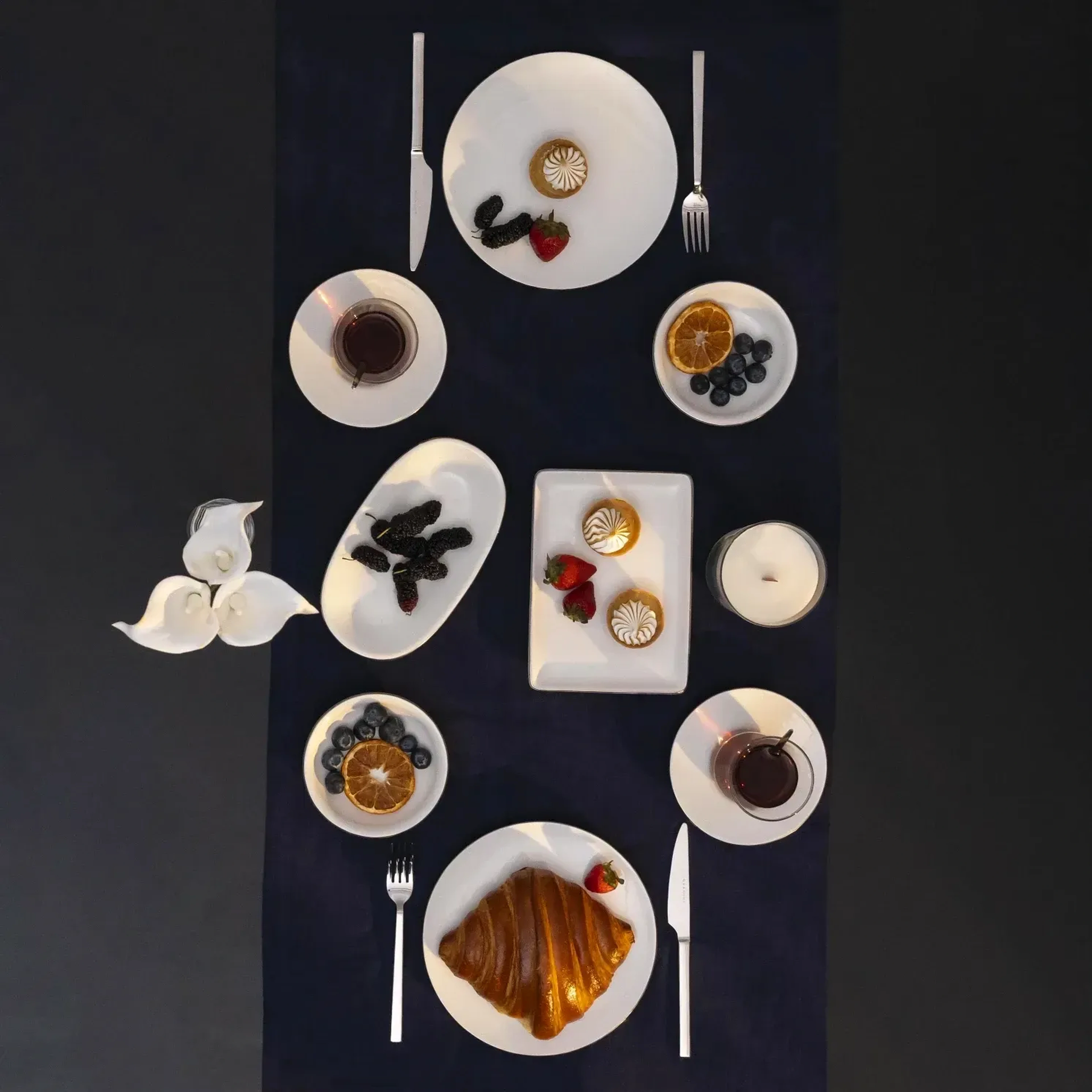 Qua Home Elias Platin Sunum Tabağı 13x18 cm