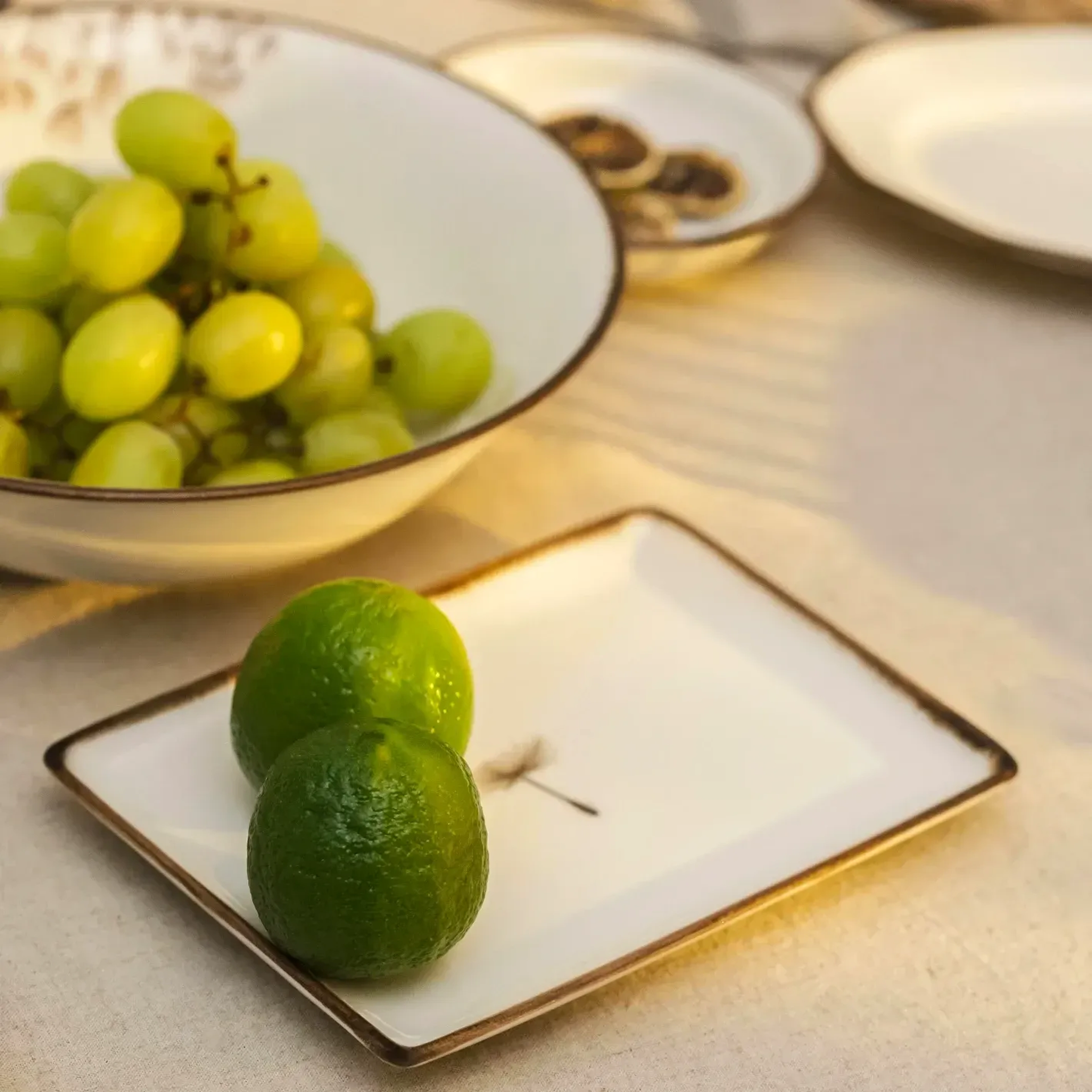 Qua Home Nash Desenli Sunum Tabağı 13x18 cm