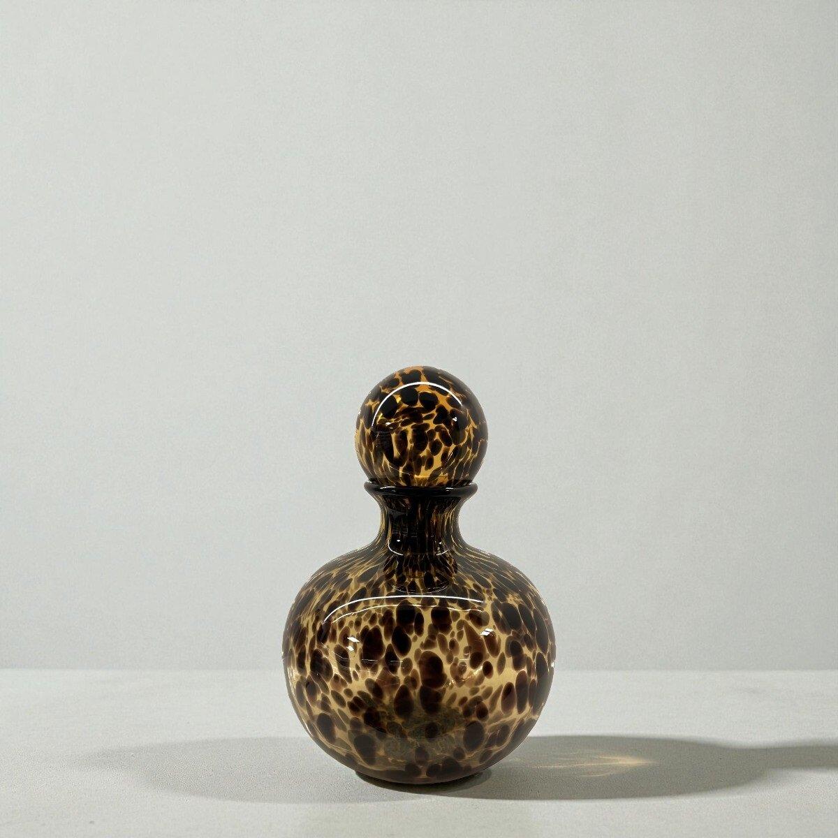 Qua Home Cien Cam Vazo Leopar Detaylı 22x22x30 cm