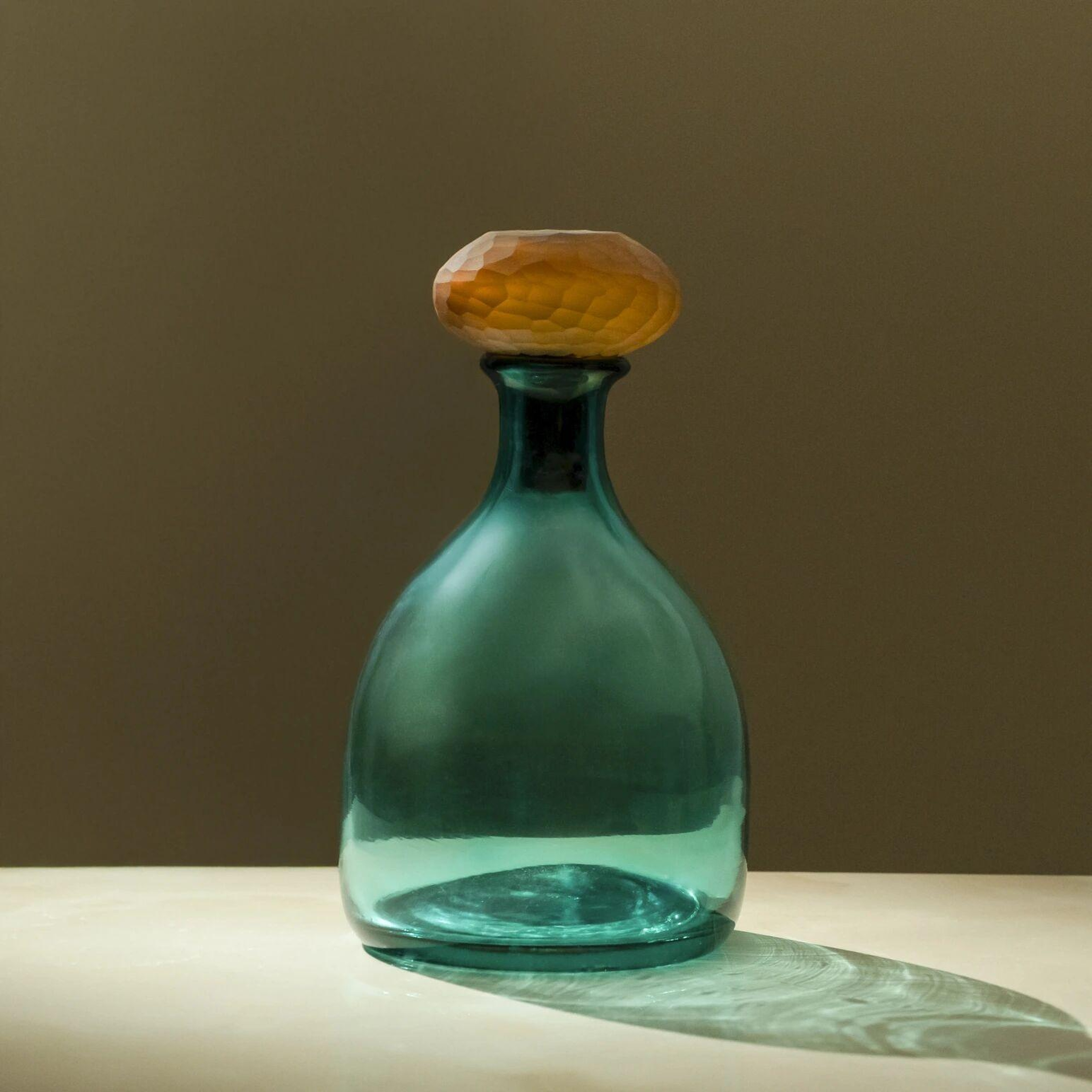 Qua Home Zea Turkuaz Cam Vazo 17x28 cm