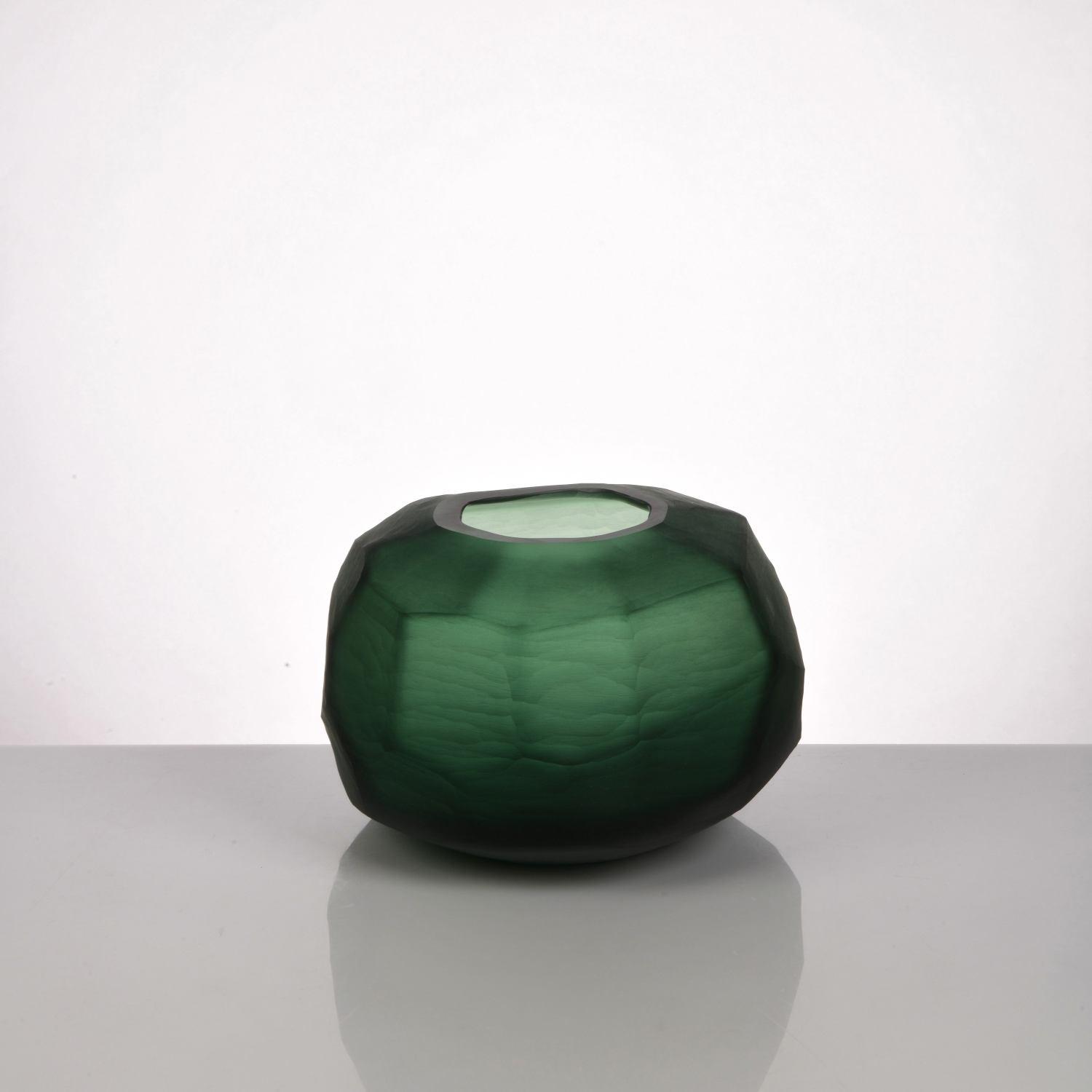 Qua Home Remy El Yapımı Cam Vazo Yeşil Küçük