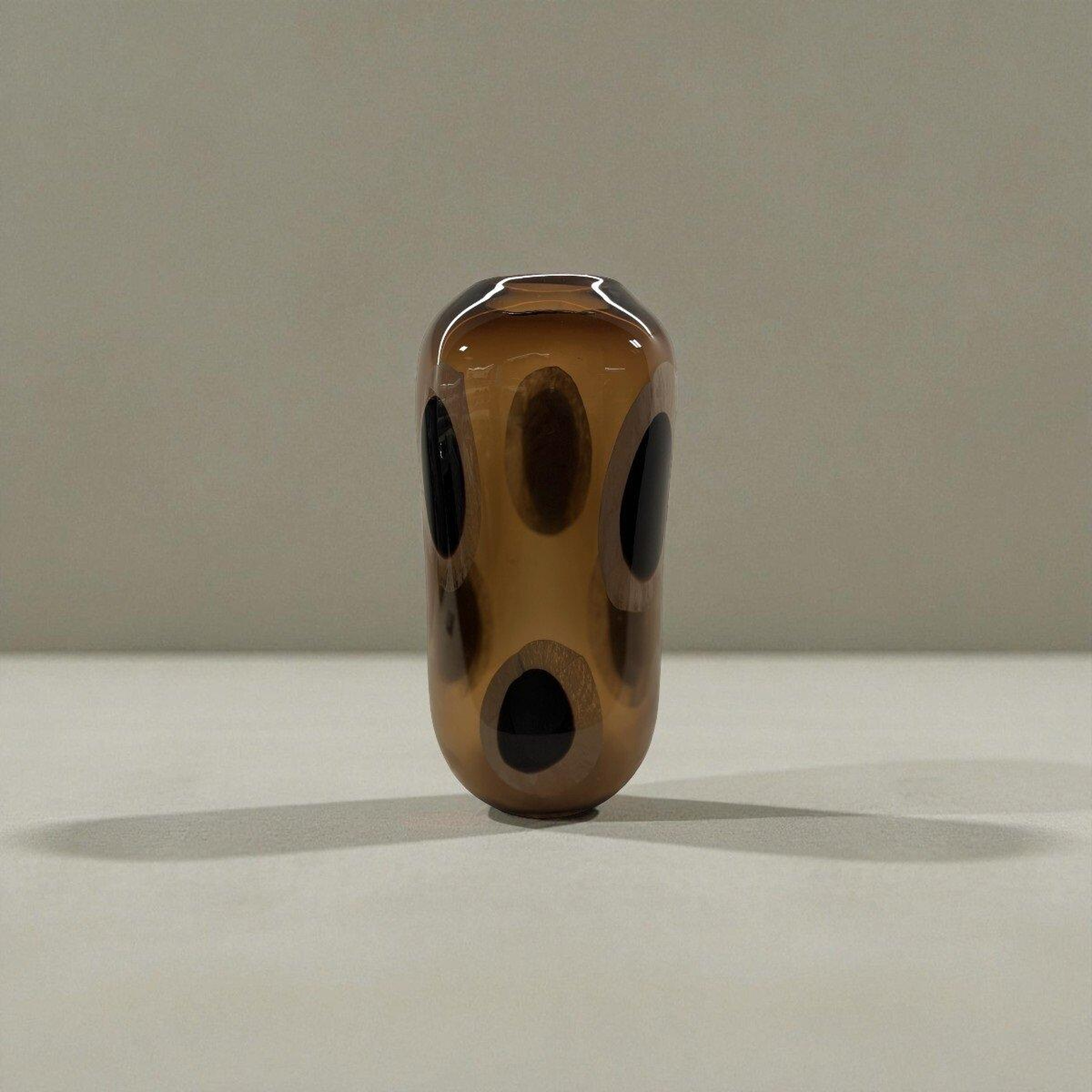 Qua Home Mauvais Cam Vazo Kahverengi 17x12x33 cm