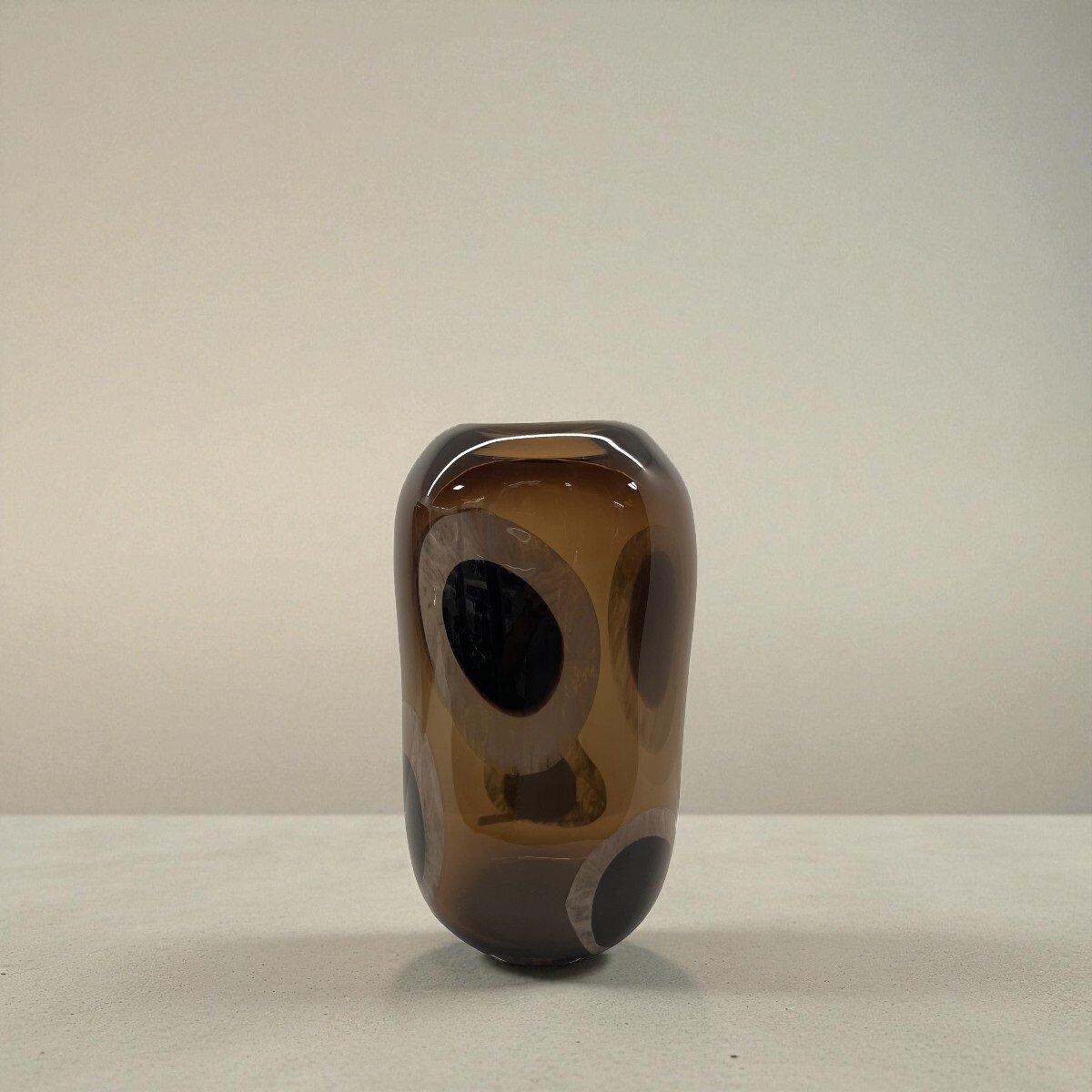 Qua Home Mauvais Cam Vazo Kahverengi 17x13x39 cm