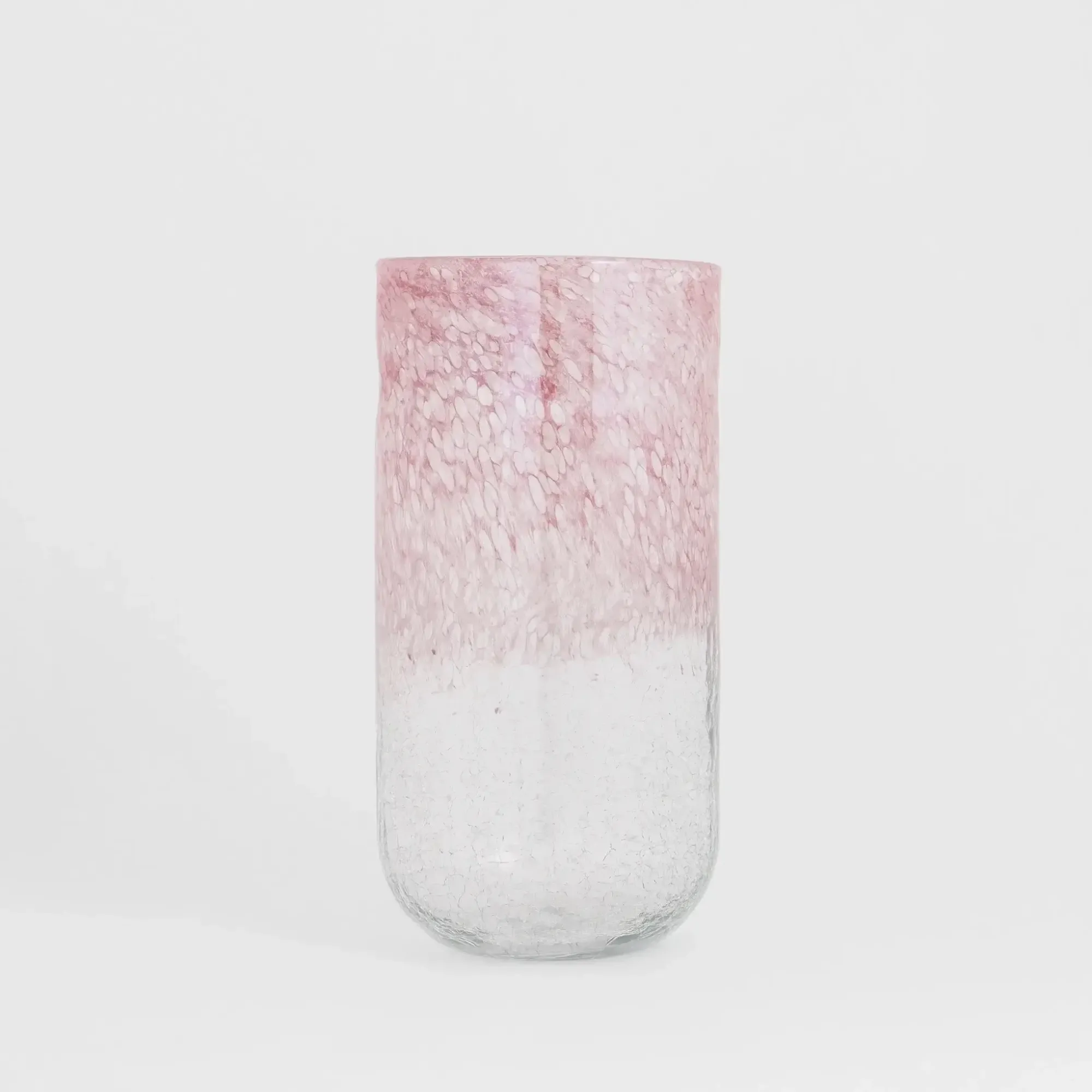 Qua Home Rosa El Yapımı Pembe Cam Vazo