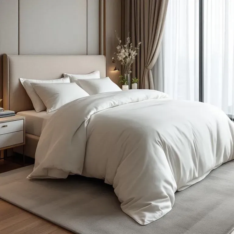 Qua Home Odin 300 TC Pamuk Saten King Size Nevresim Ekru