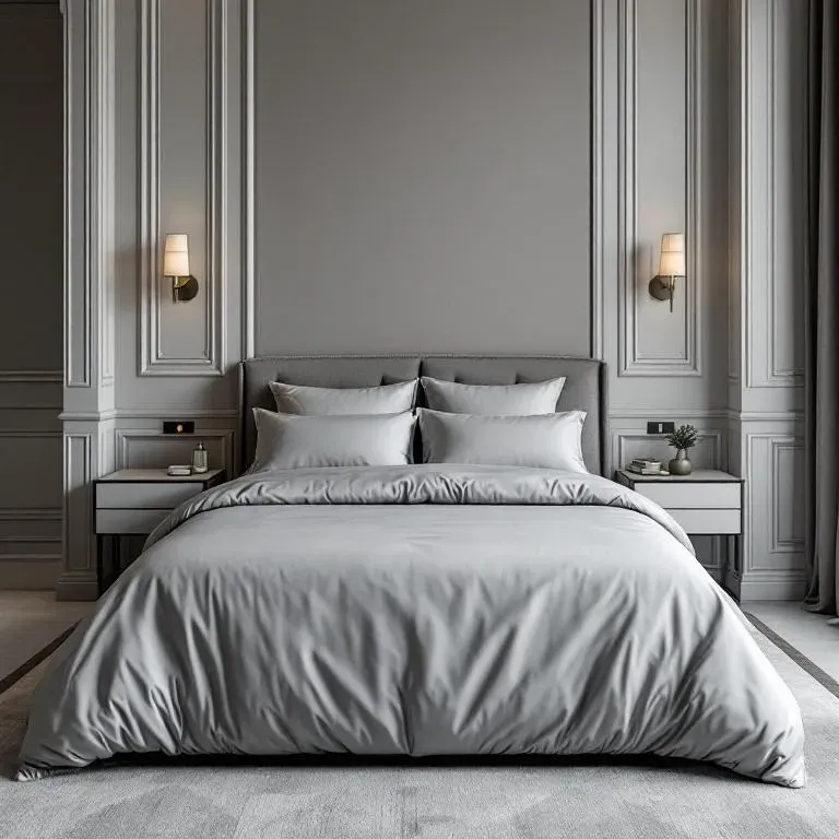 Qua Home Soho 200 TC Pamuk Perkal King Size Nevresim Gri