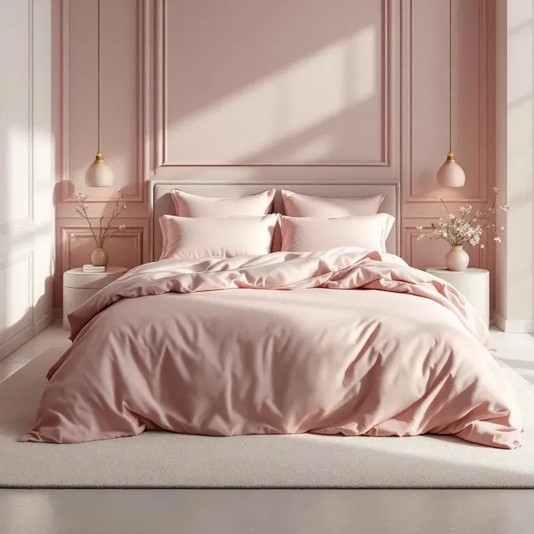 Qua Home Soho 200 TC Pamuk Perkal Çift Kişilik Nevresim Pembe