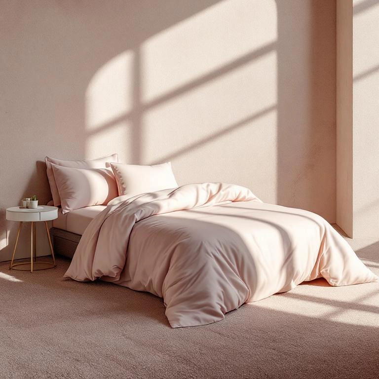 Qua Home Soho 200 TC Pamuk Perkal Tek Kişilik Nevresim Seti Pembe