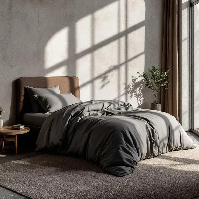 Qua Home Odin 300 TC Pamuk Saten Tek Kişilik Nevresim Antrasit