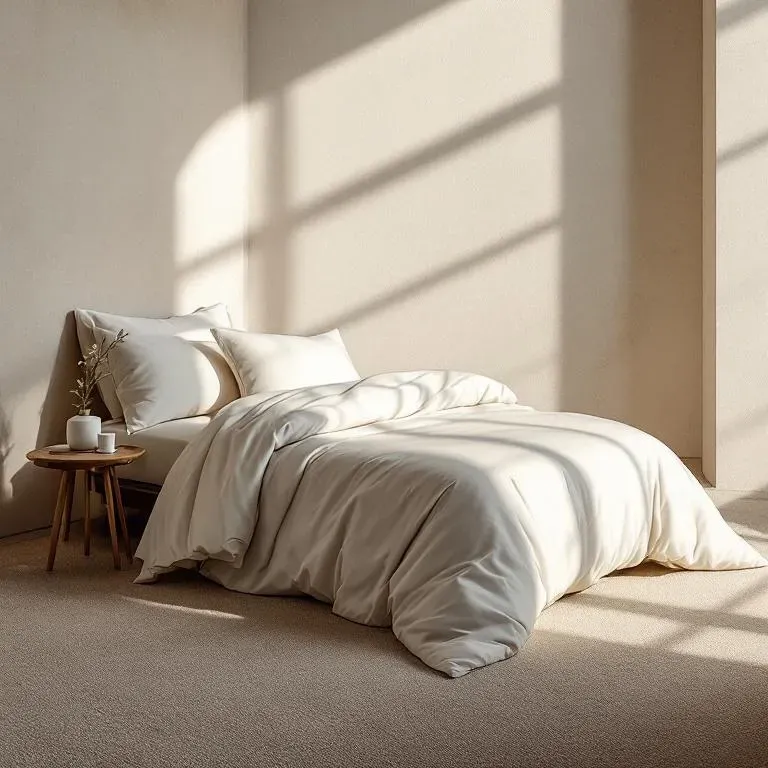 Qua Home Odin 300 TC Pamuk Saten Tek Kişilik Nevresim Ekru