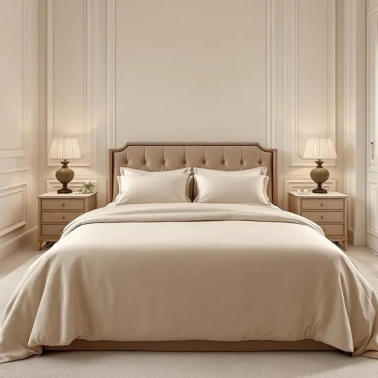 Qua Home Soho 200 TC Pamuk Perkal Çift Kişilik Nevresim Seti Bej