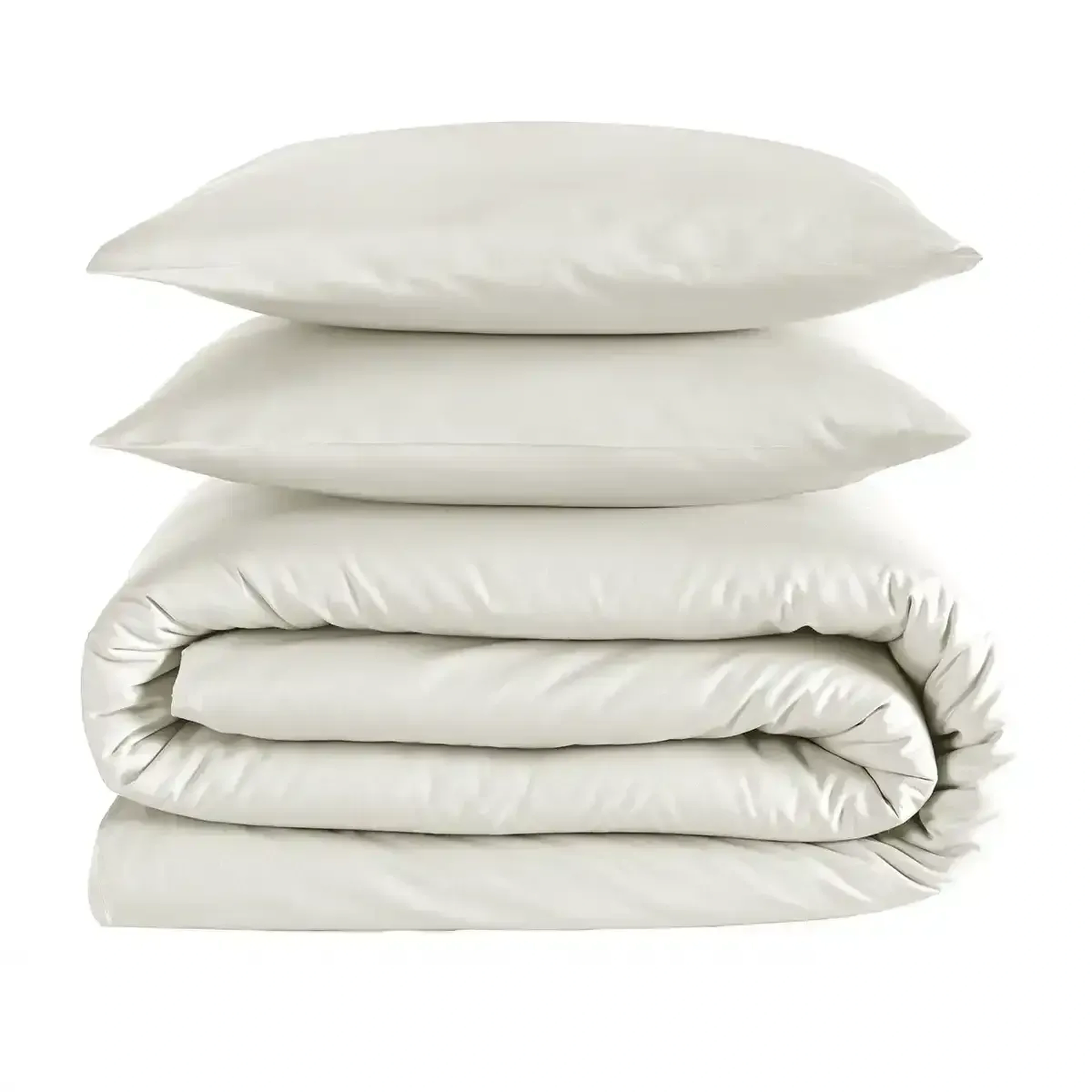 Qua Home Odin 300 TC Pamuk Saten Çift Kişilik Nevresim Seti Ekru