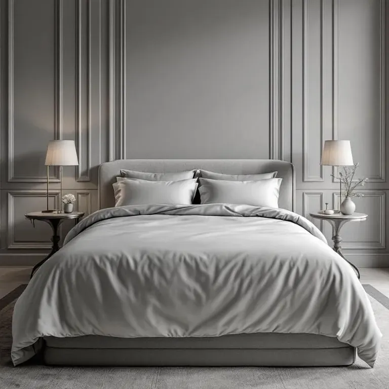 Qua Home Soho 200 TC Pamuk Perkal Çift Kişilik Nevresim Seti Gri