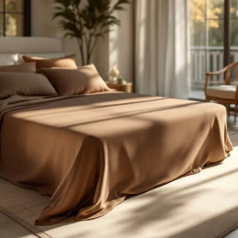 Qua Home Soho 200 TC Pamuk Perkal King Size Çarşaf Kahverengi