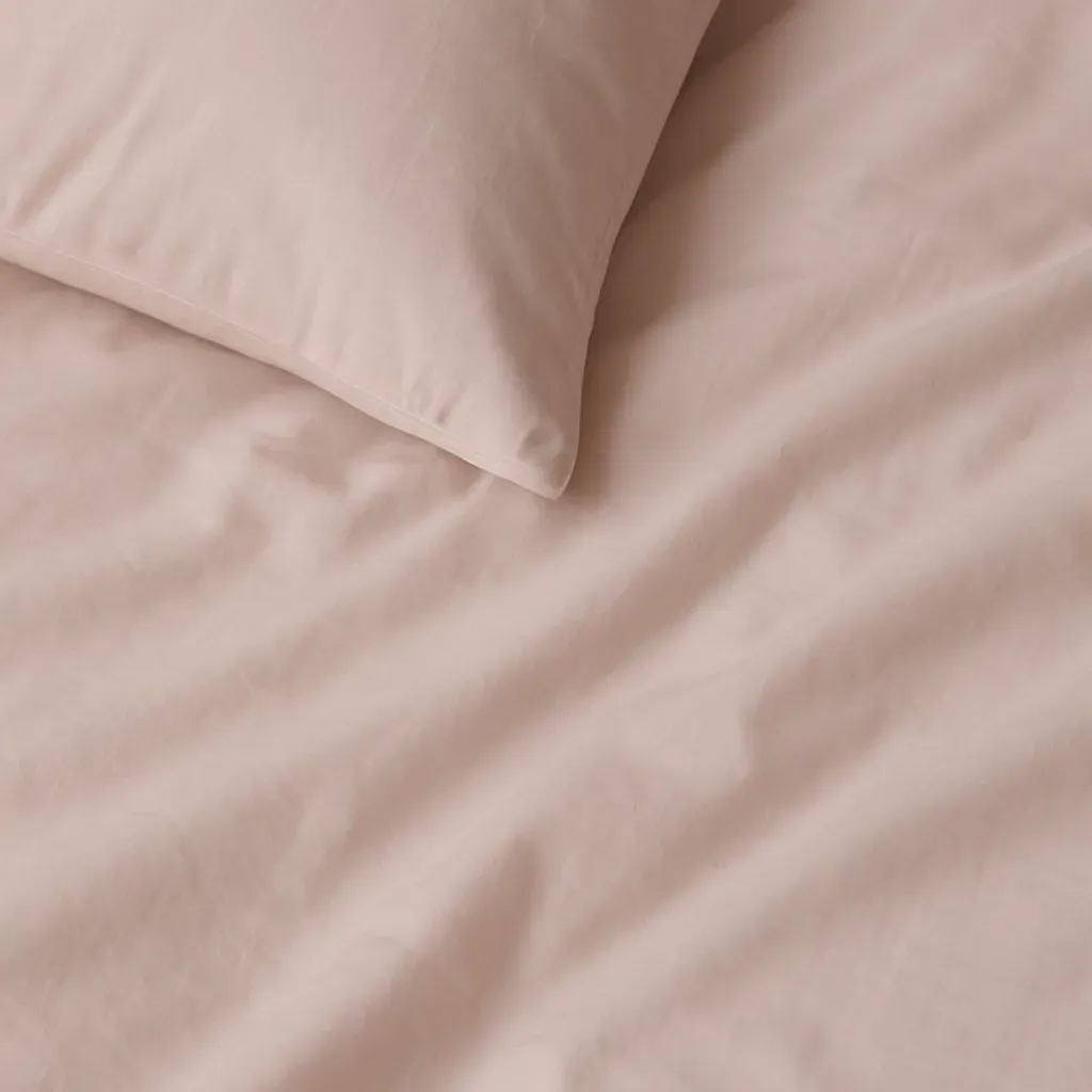 Qua Home Soho 200 TC Pamuk Perkal Tek Kişilik Çarşaf Pembe