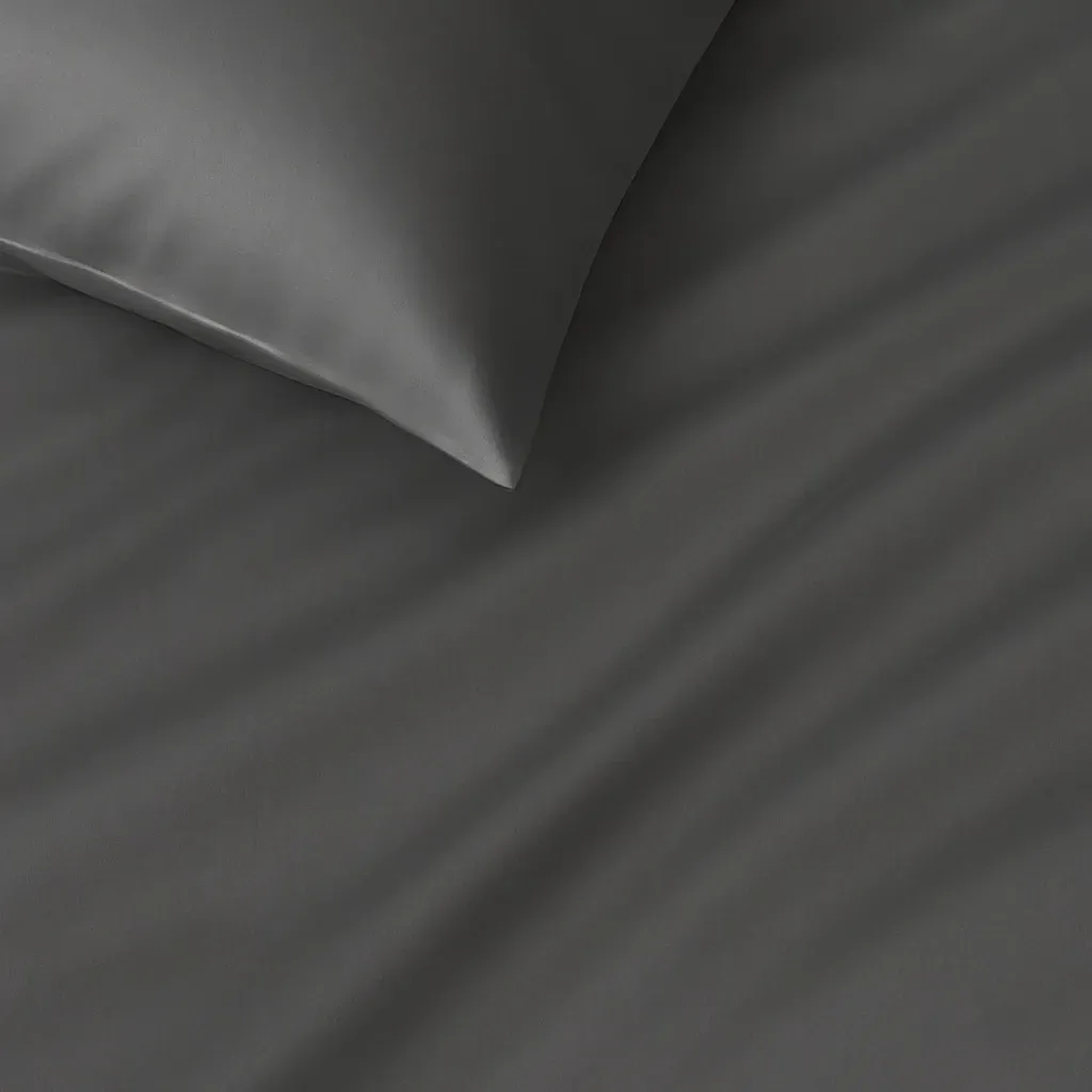 Qua Home Odin 300 TC Pamuk Saten Tek Kişilik Çarşaf Antrasit