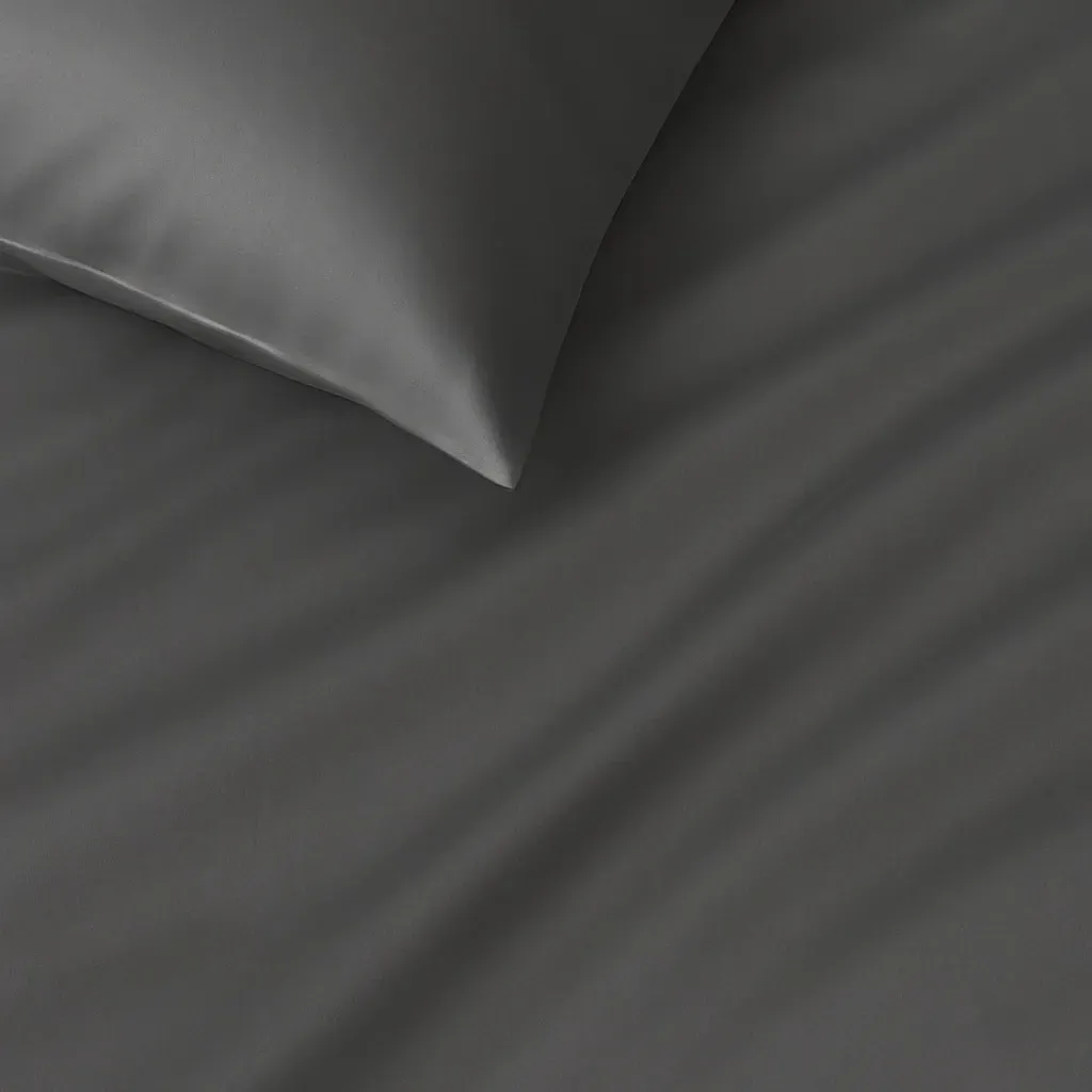 Qua Home Odin 300 TC Pamuk Saten Tek Kişilik Çarşaf Antrasit