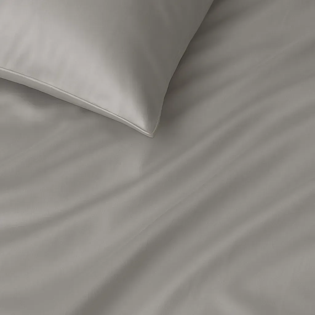 Qua Home Odin 300 TC Pamuk Saten Tek Kişilik Çarşaf Taş