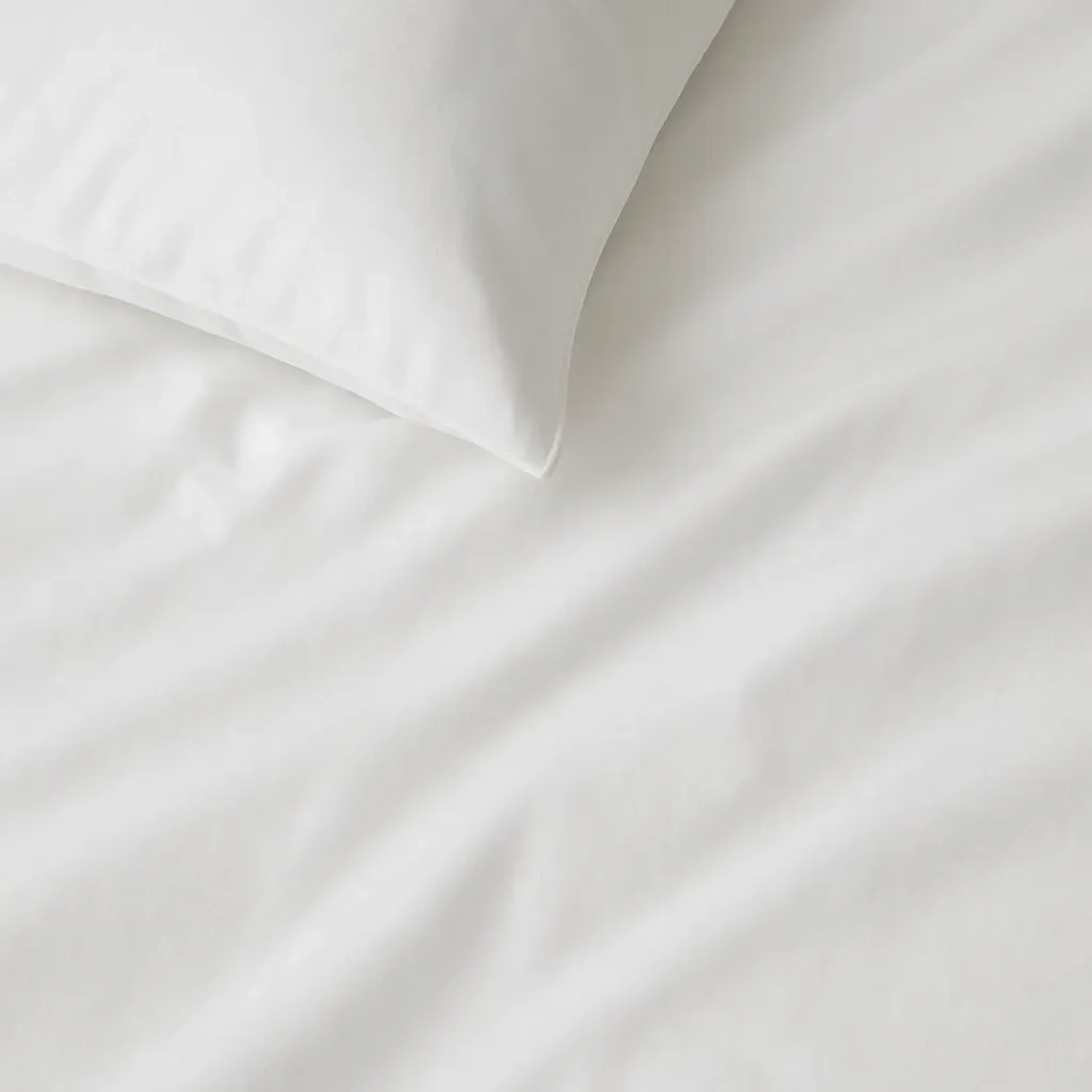 Qua Home Odin 300 TC Pamuk Saten Tek Kişilik Çarşaf Beyaz