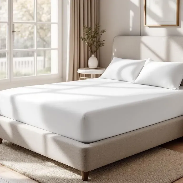 Qua Home Soho 200 TC Pamuk Perkal Çift Kişilik Lastikli Çarşaf Beyaz