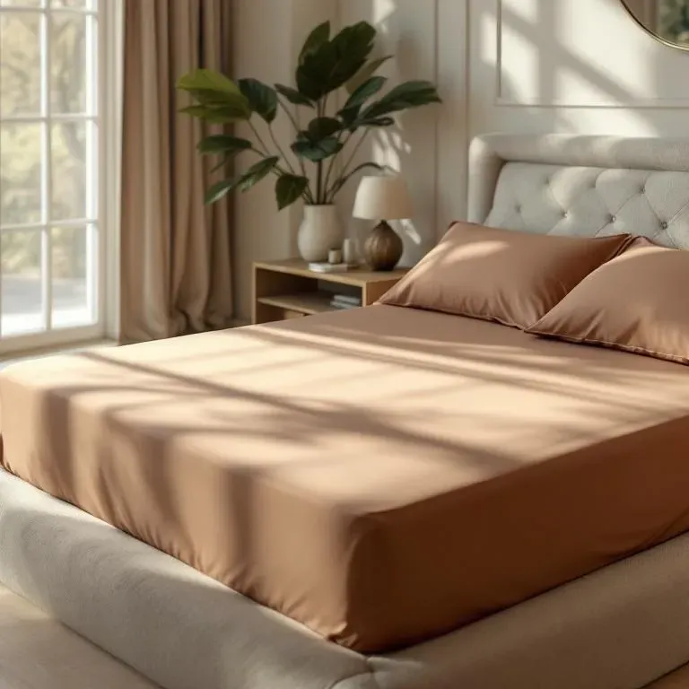 Qua Home Soho 200 TC Pamuk Perkal Çift Kişilik Lastikli Çarşaf Kahverengi