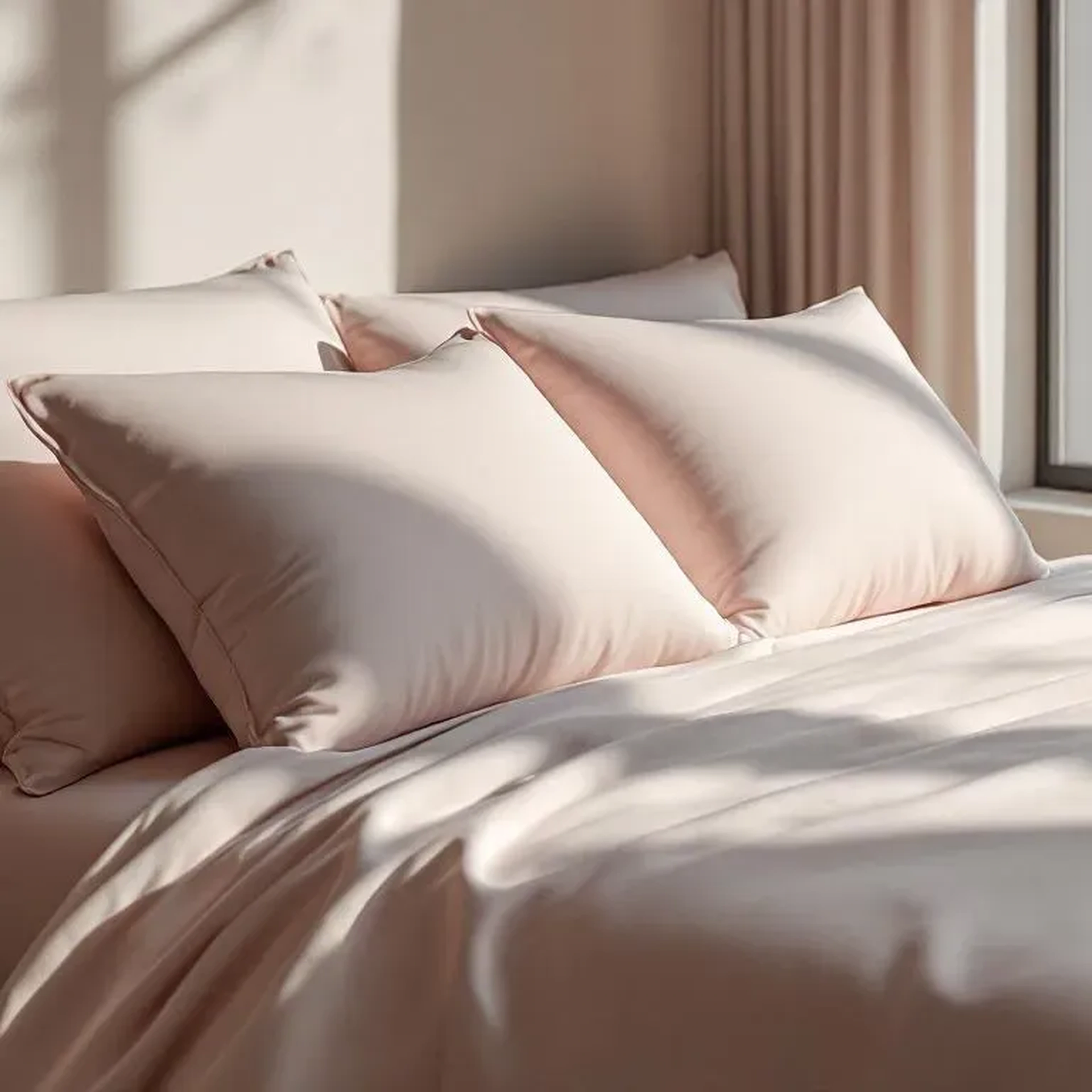 Qua Home Soho 200 TC Pamuk Perkal Yastık Kılıfı Pembe