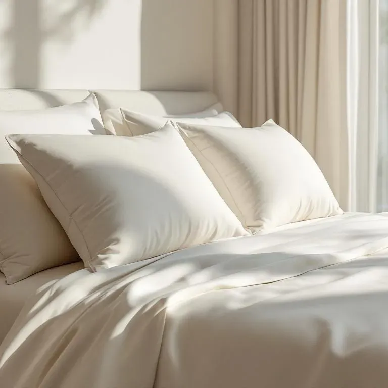 Qua Home Odin 300 TC Pamuk Saten Yastık Kılıfı Ekru