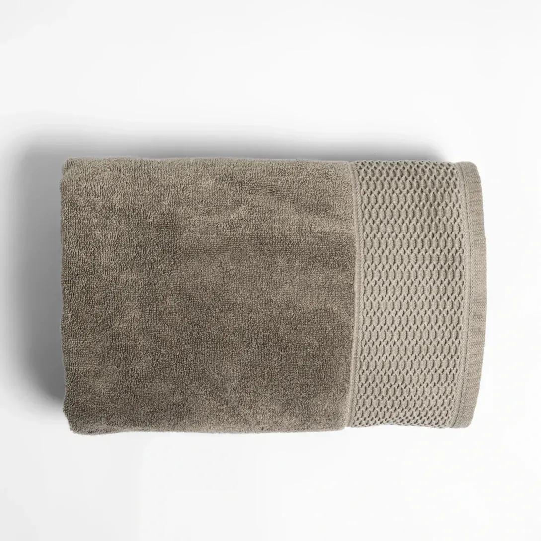 Qua Home Chamelion Pima Pamuk Banyo Havlusu Gri 90x150 cm