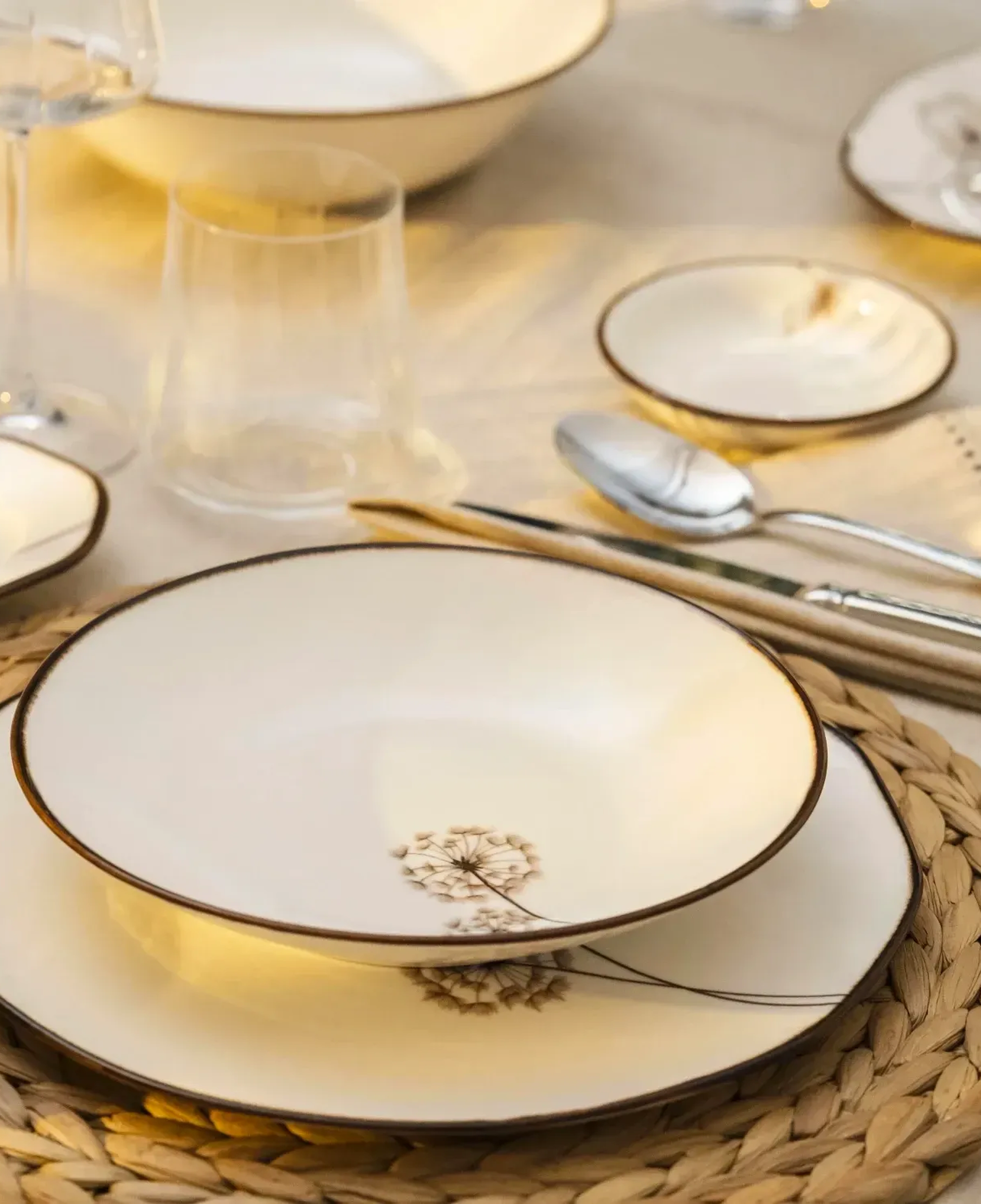 Qua Home Nash Desenli Çukur Tabak 21 cm