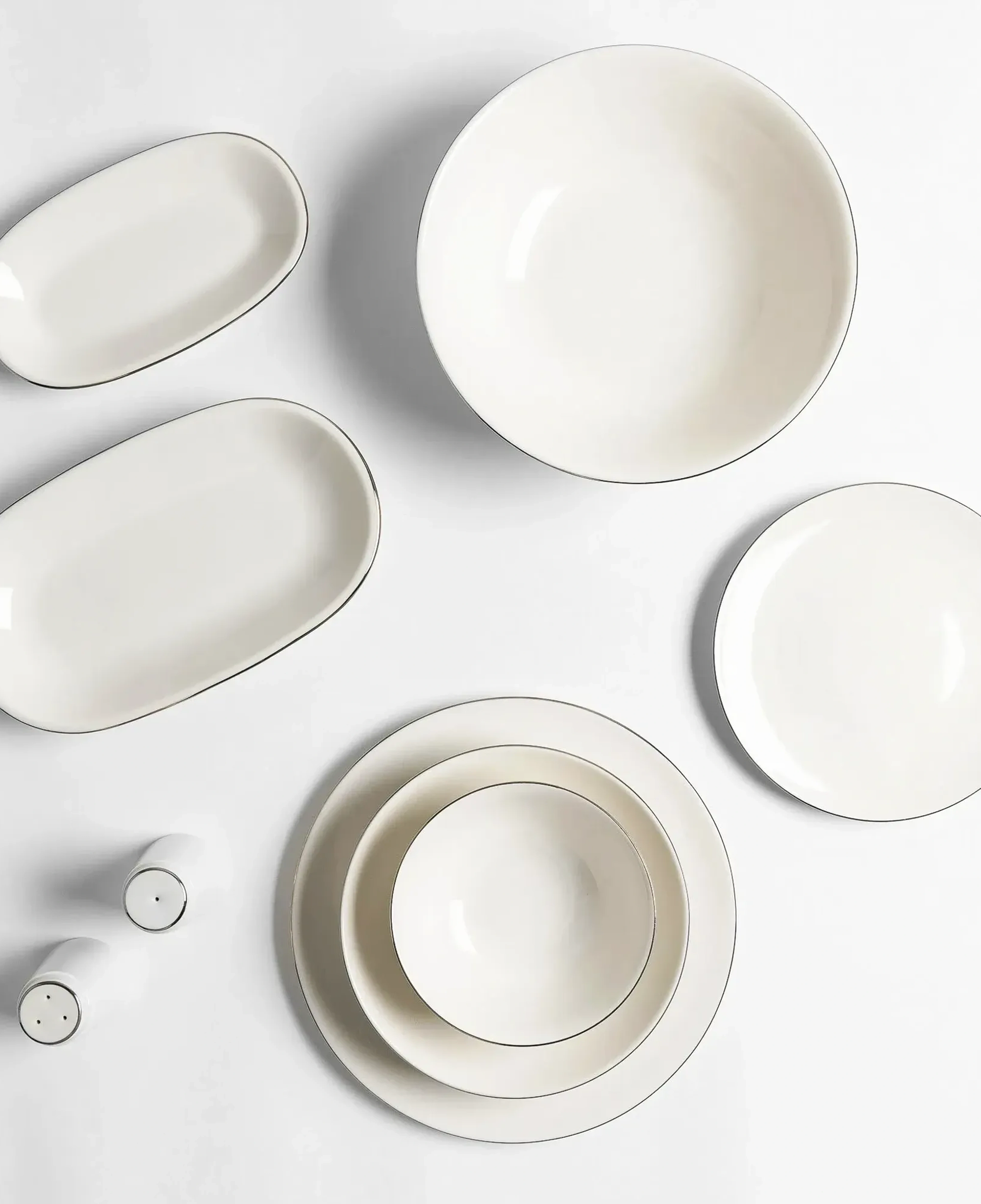 Qua Home Elias Platin Çukur Tabak 19 cm