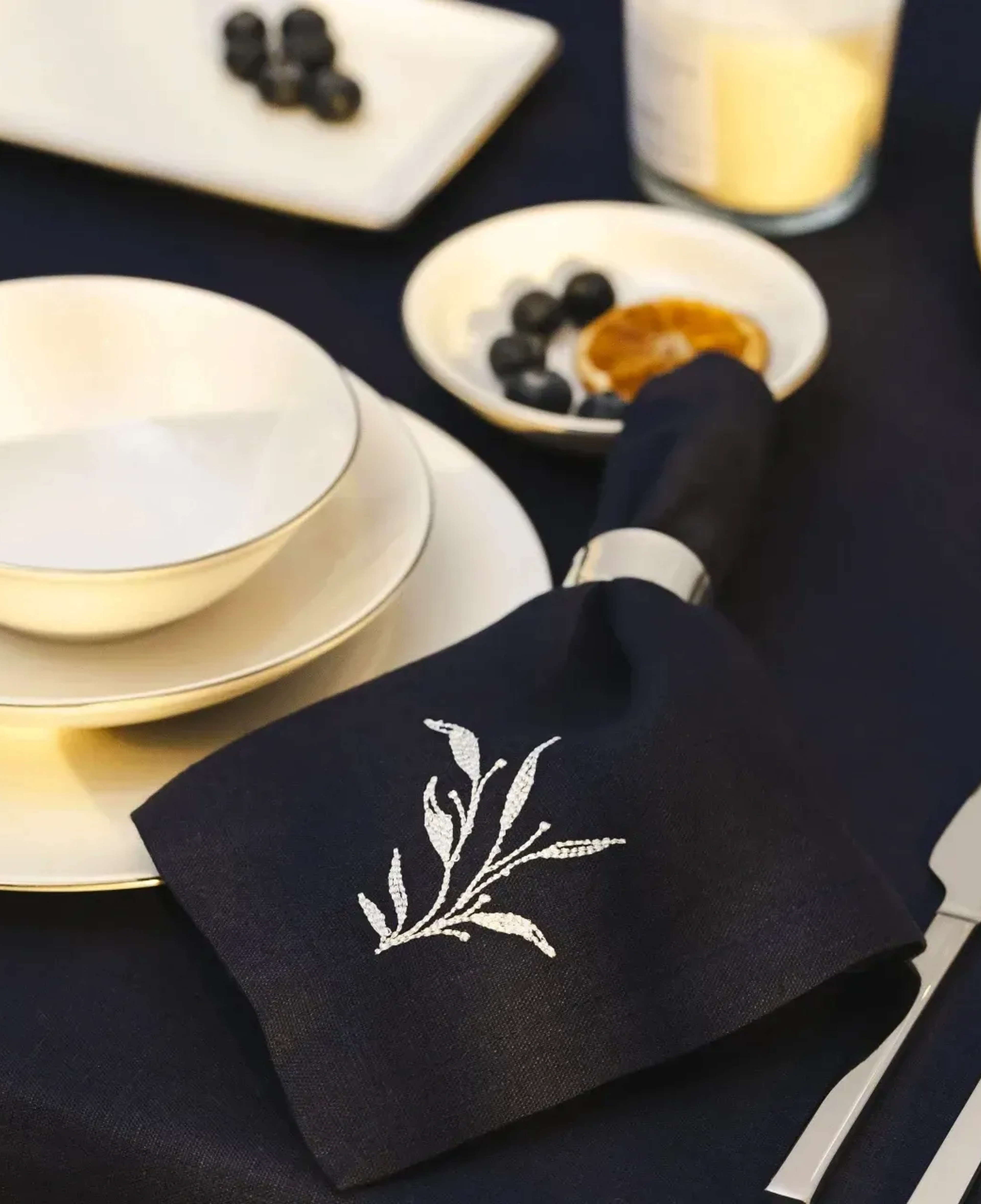 Qua Home Elias Platin Çukur Tabak 19 cm