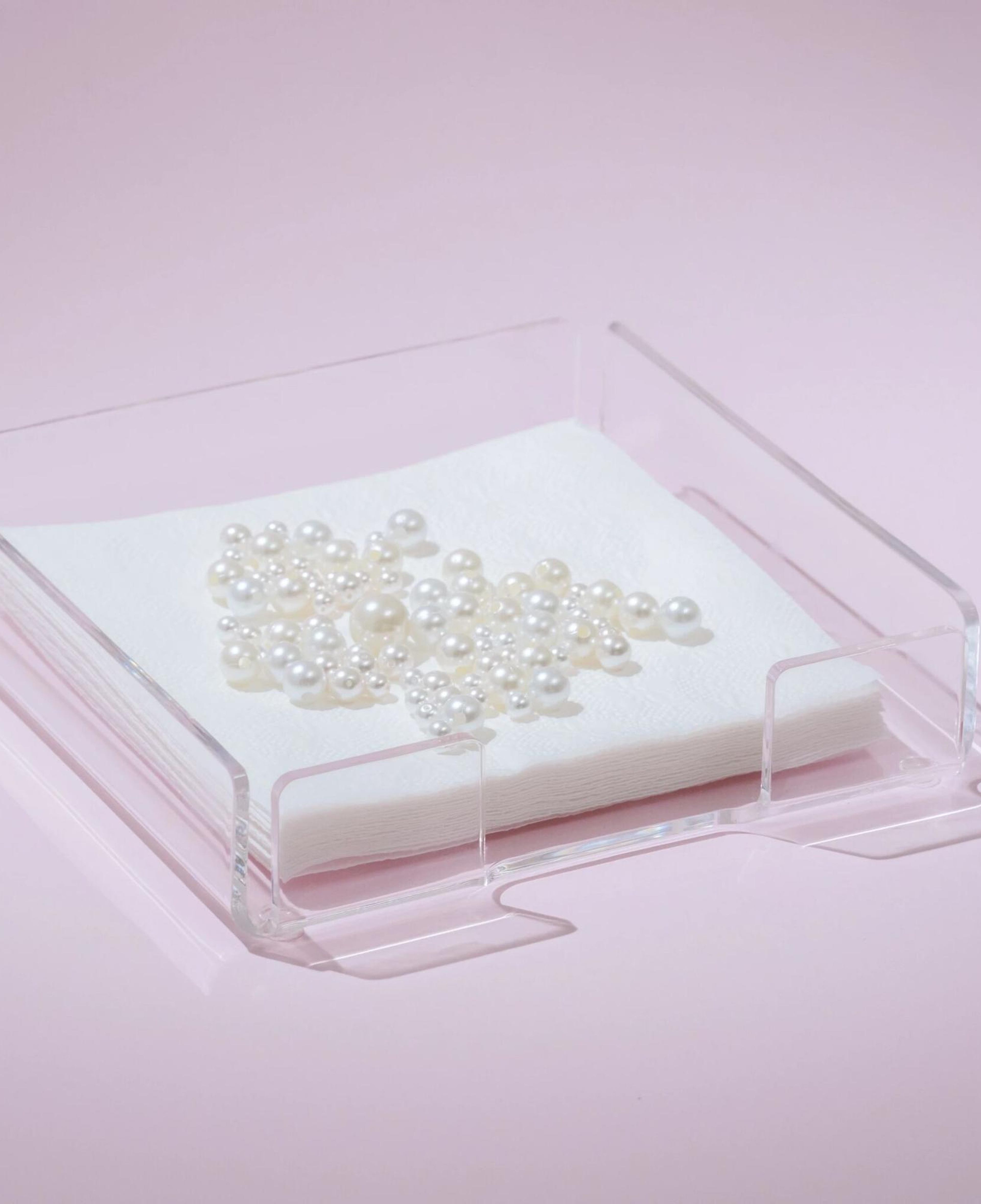 Qua Home Heily Pleksi Peçetelik Şeffaf 18x18 cm