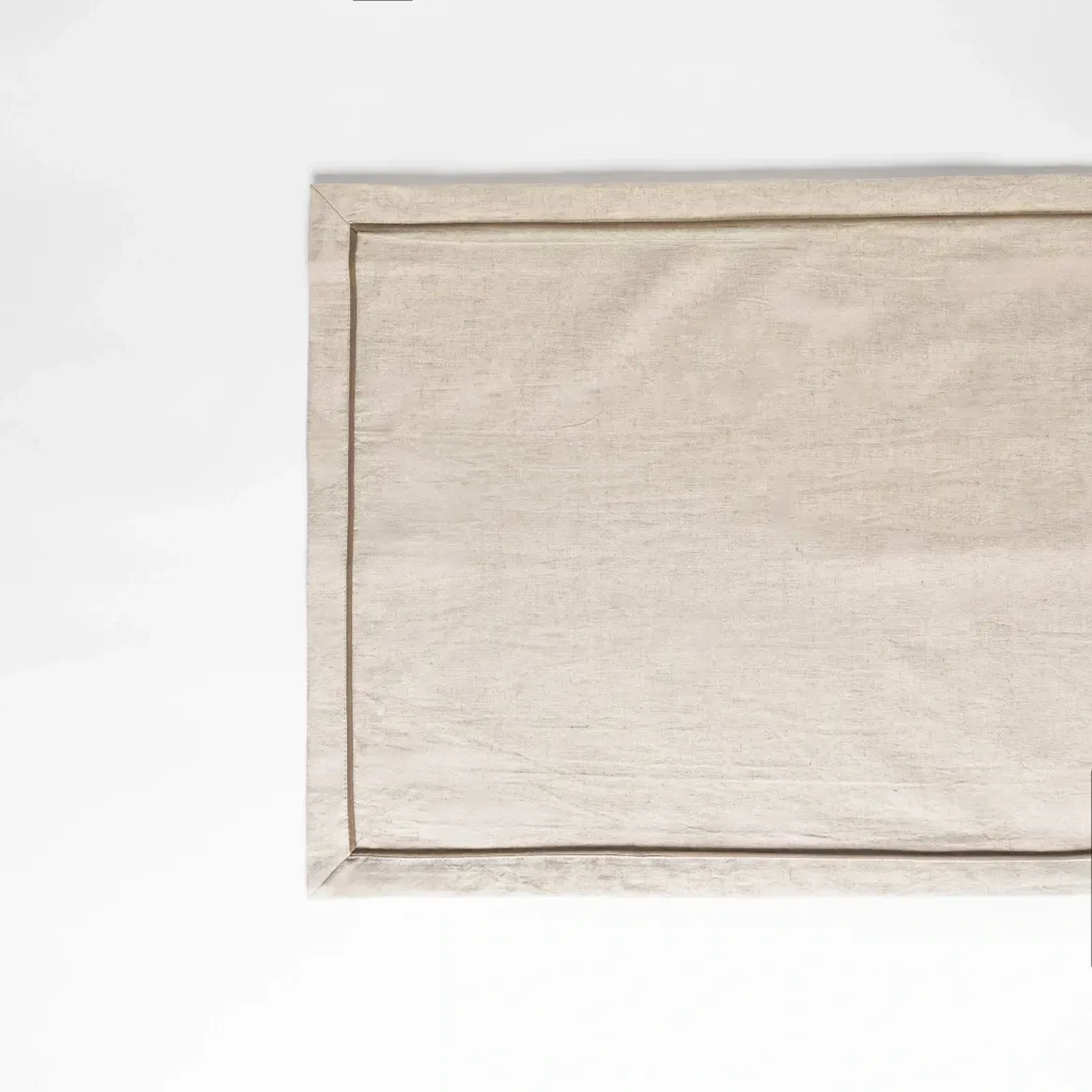 Qua Home Lucca Pamuk Keten Biyeli Runner Ekru