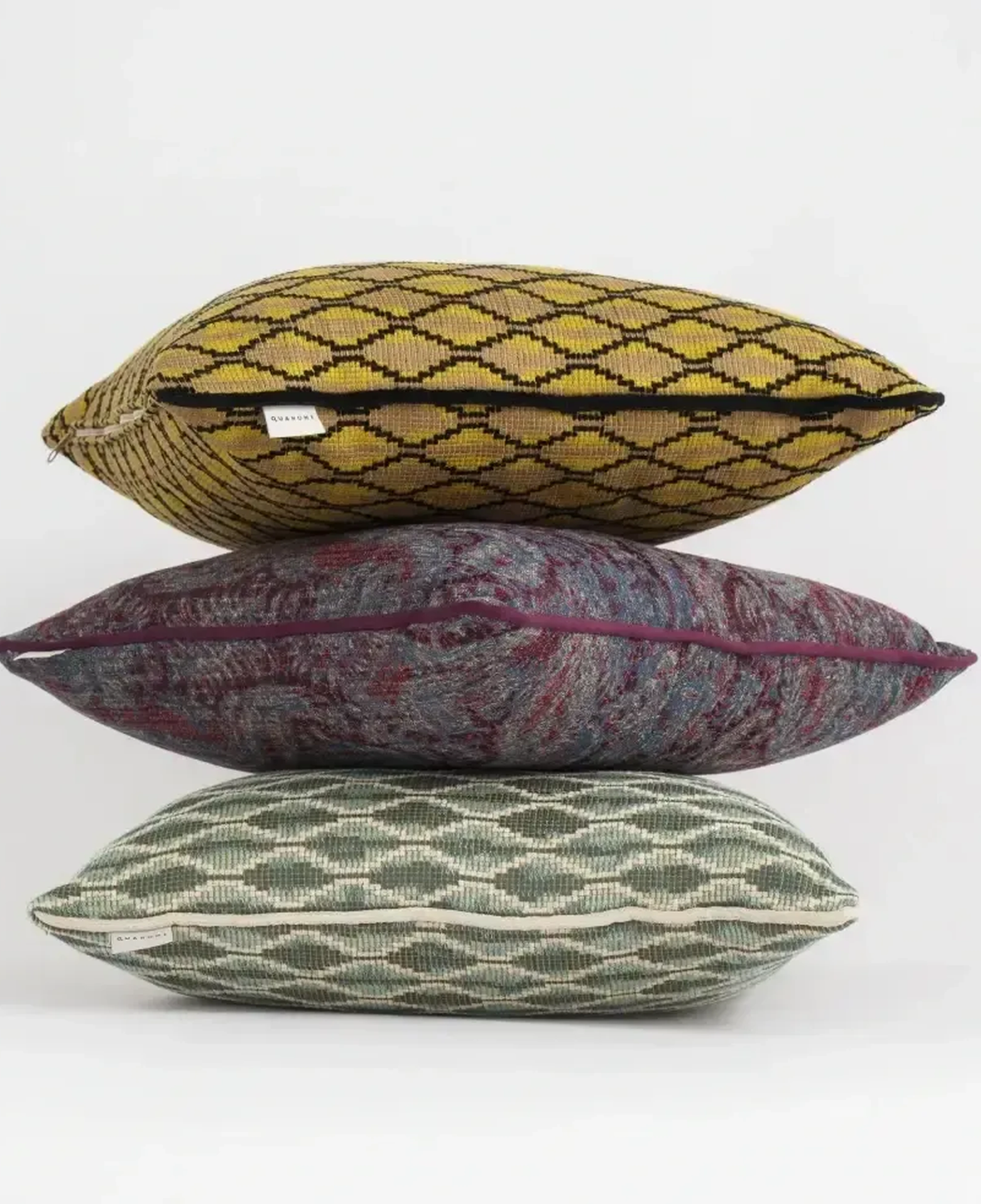 Qua Home Roche Biyeli Dekoratif Kırlent Vizon Siyah 45x45