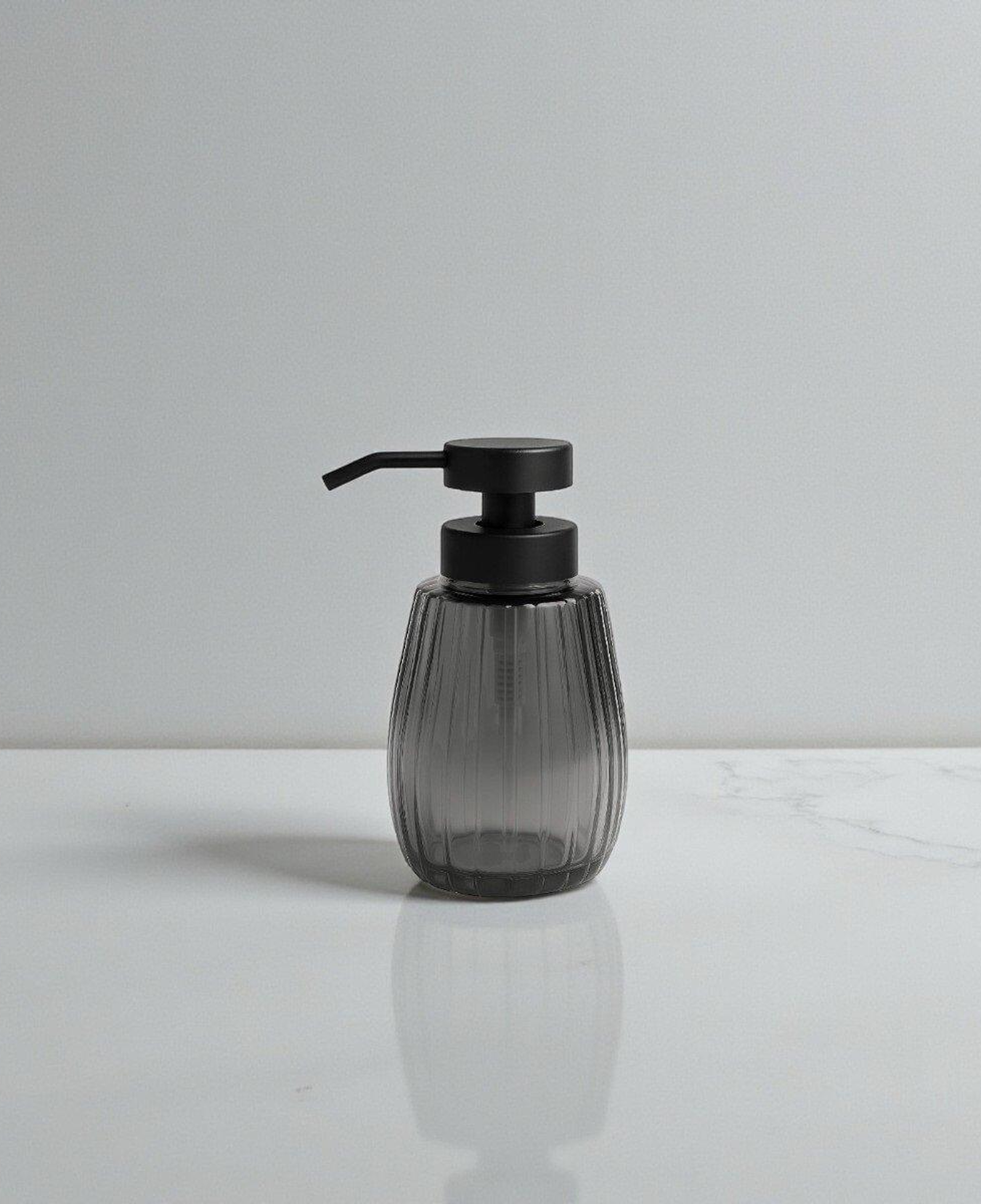 Qua Home Marisel Cam Sıvı Sabunluk Antrasit