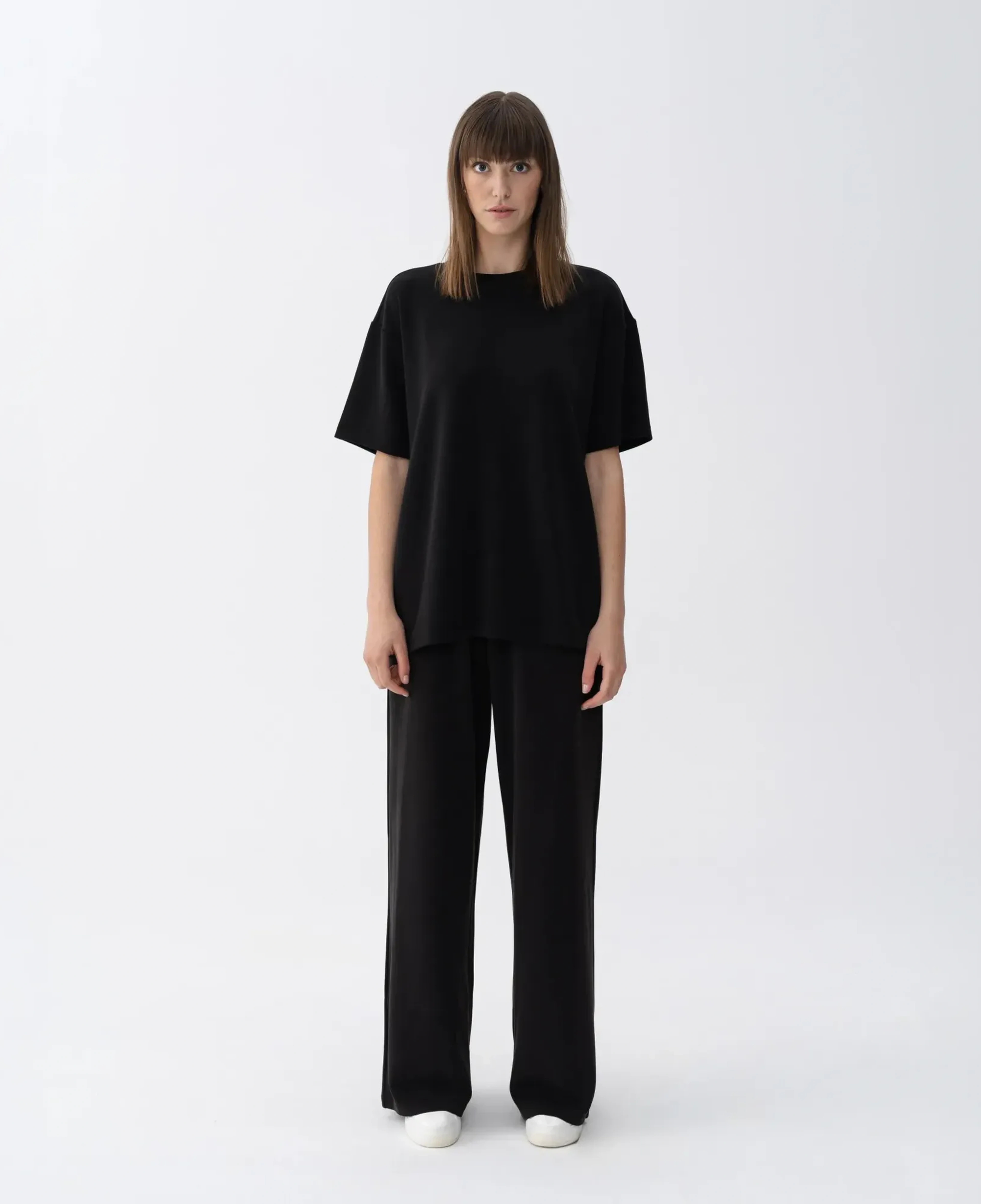 Noa Kadın Modal Wide Leg Pantolon Siyah