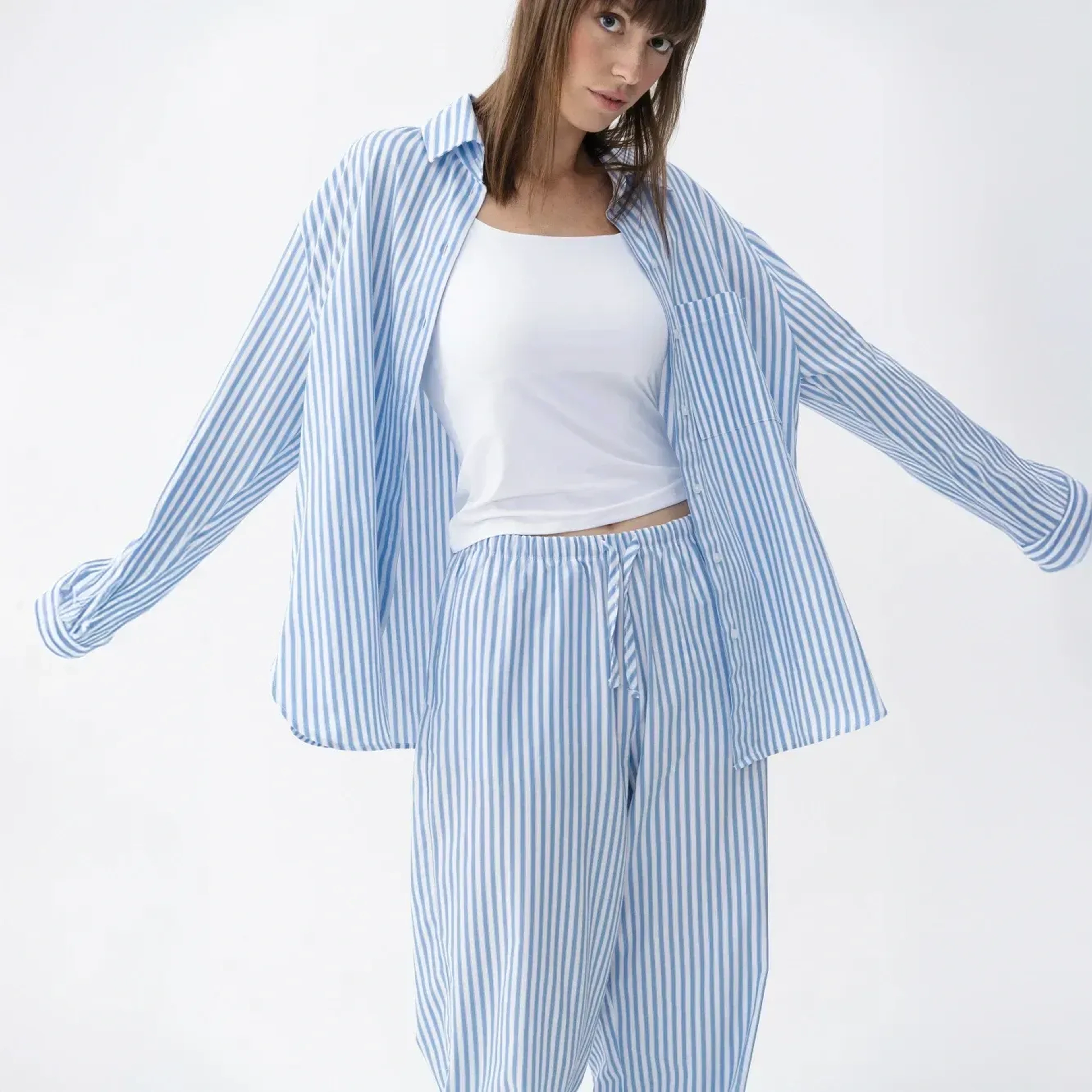 Mara Kadın Dokuma Pantolon Mavi