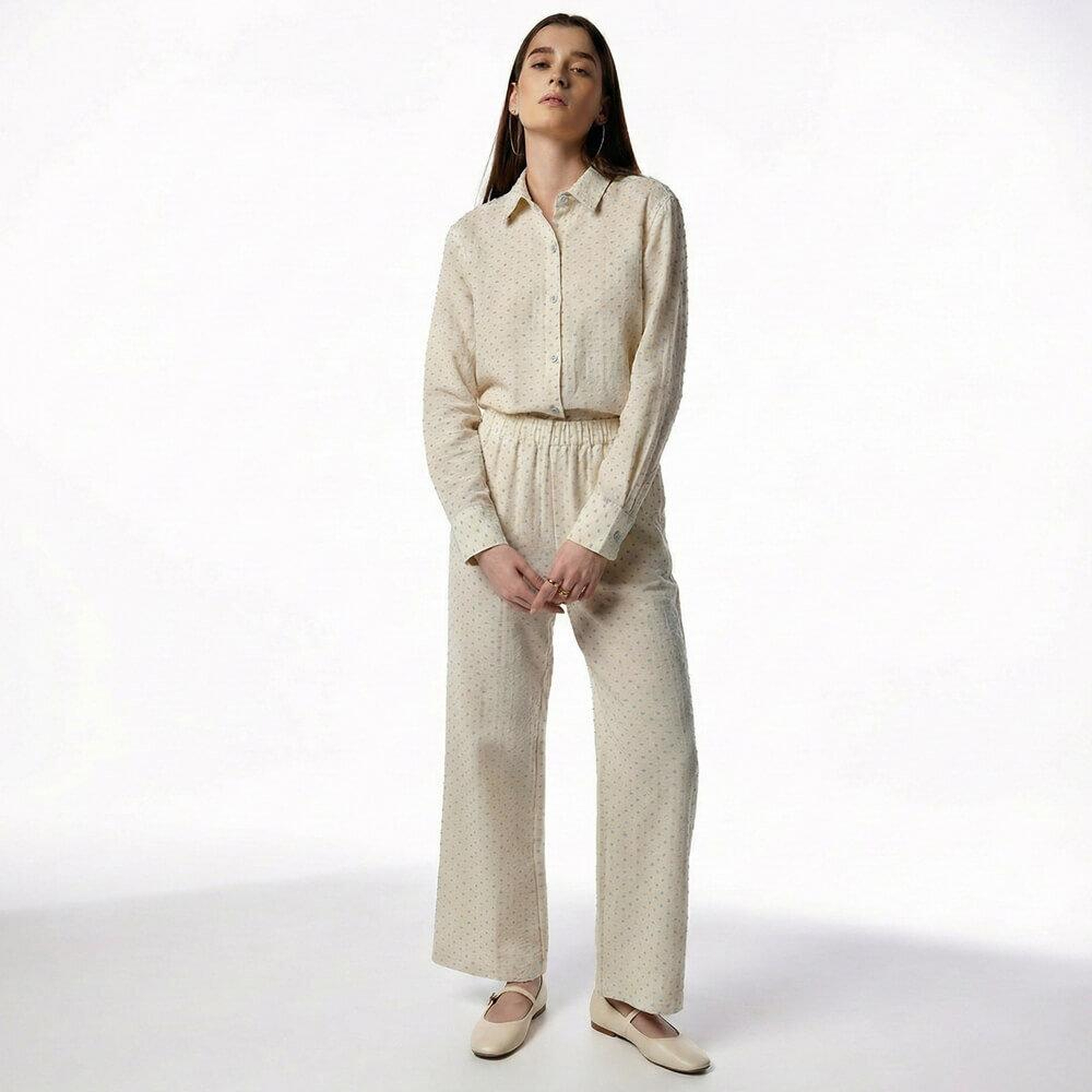 Josef Kadın Müslin Pantolon Mavi