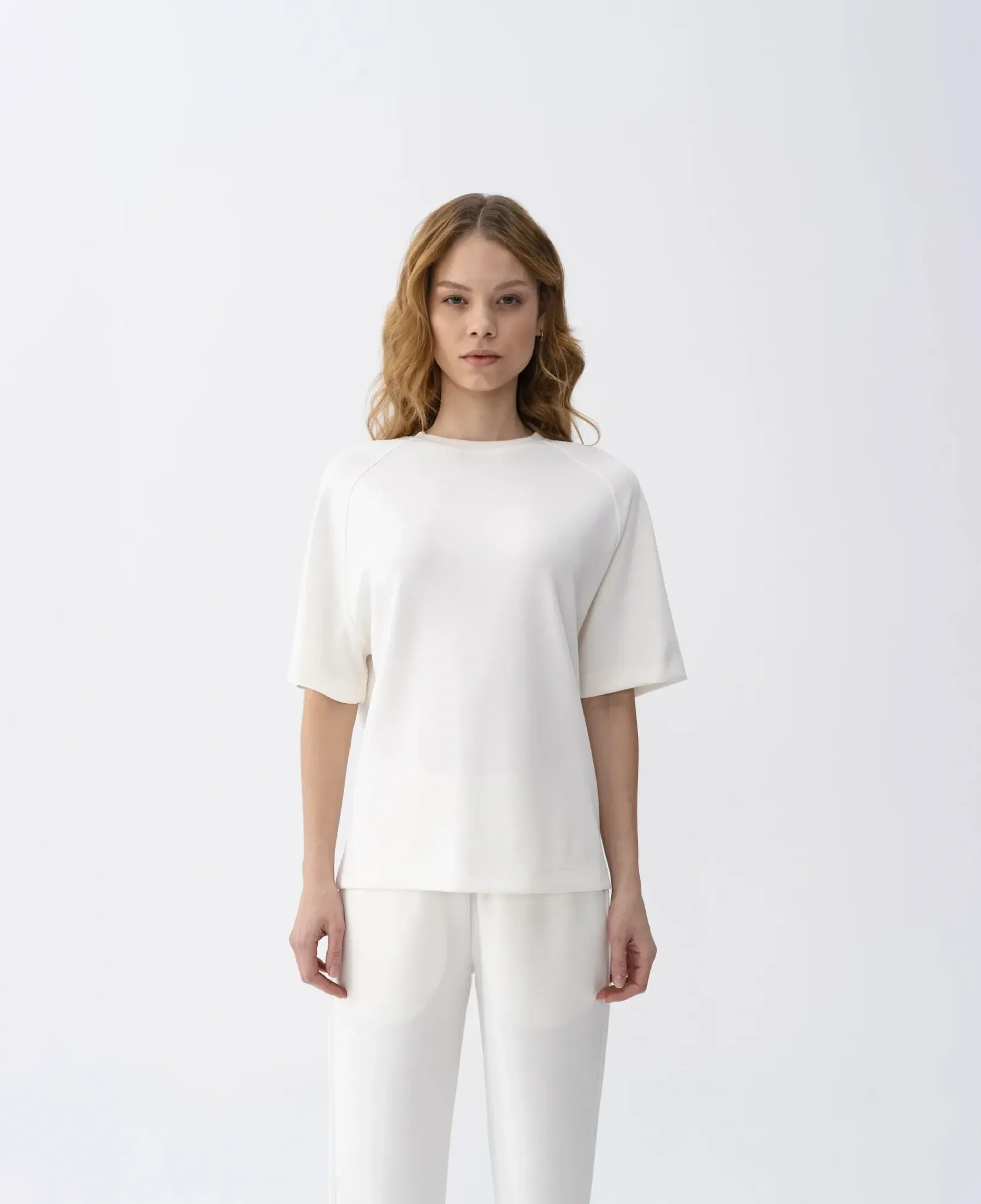Qua Home Isla Kadın Modal T-shirt Ekru