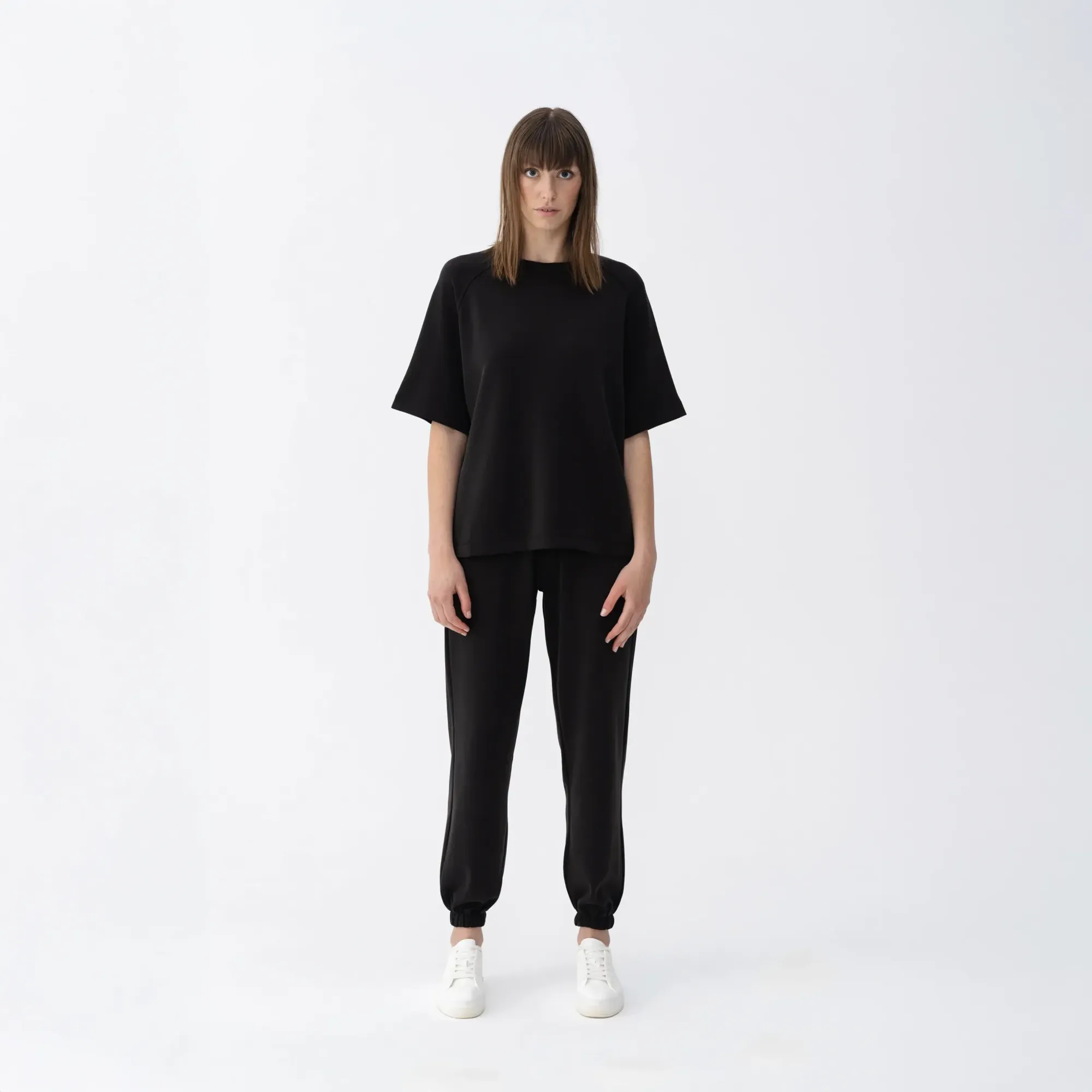 Qua Home Isla Kadın Modal T-shirt Siyah