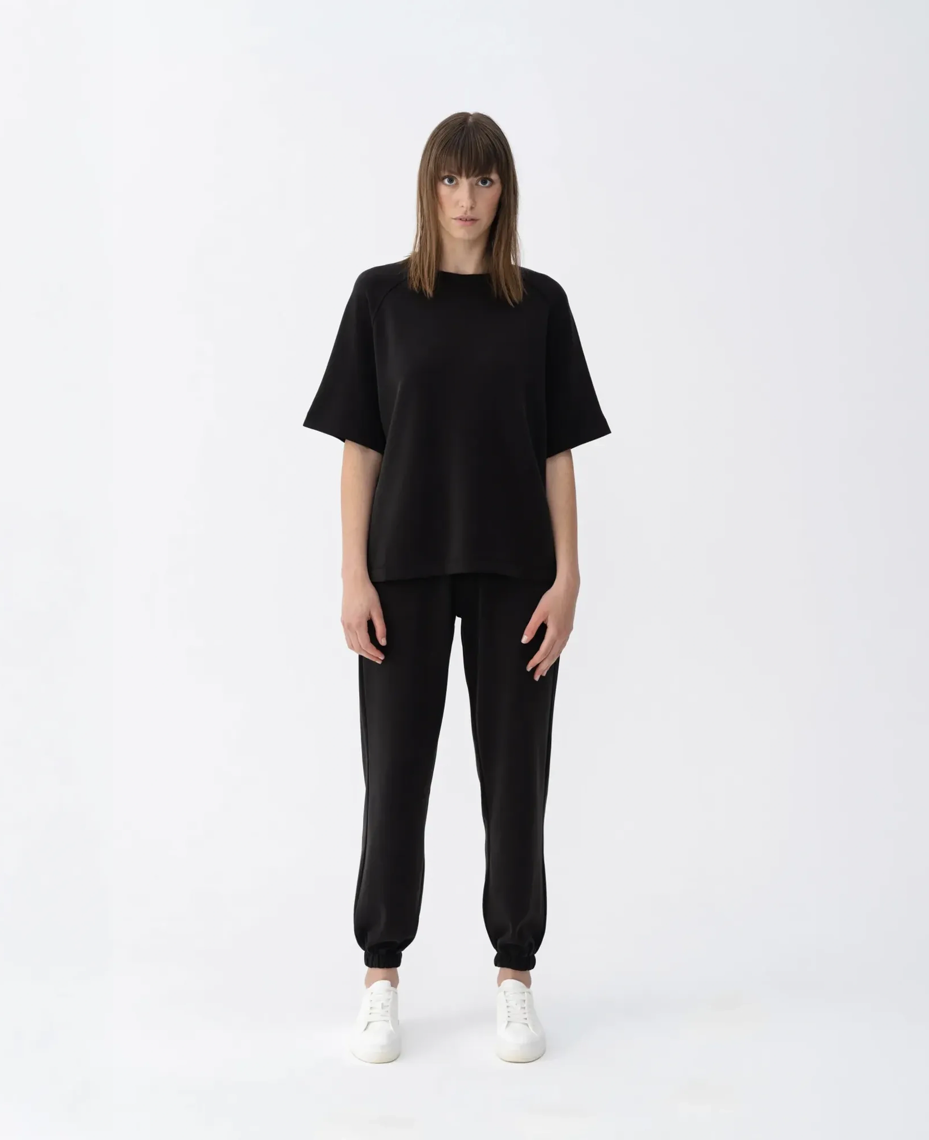 Qua Home Isla Kadın Modal T-shirt Siyah