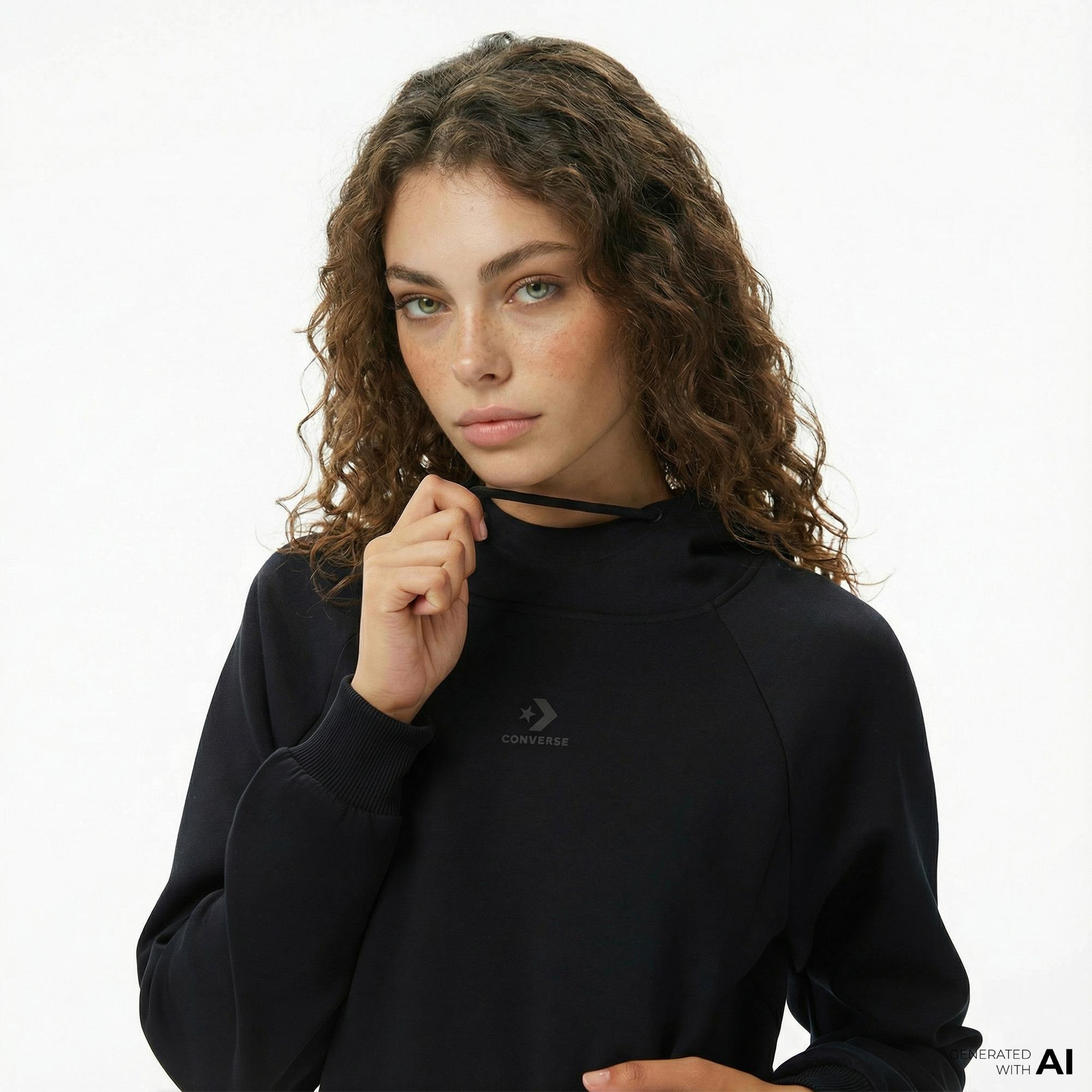 Converse Kadın Siyah Sweatshirt