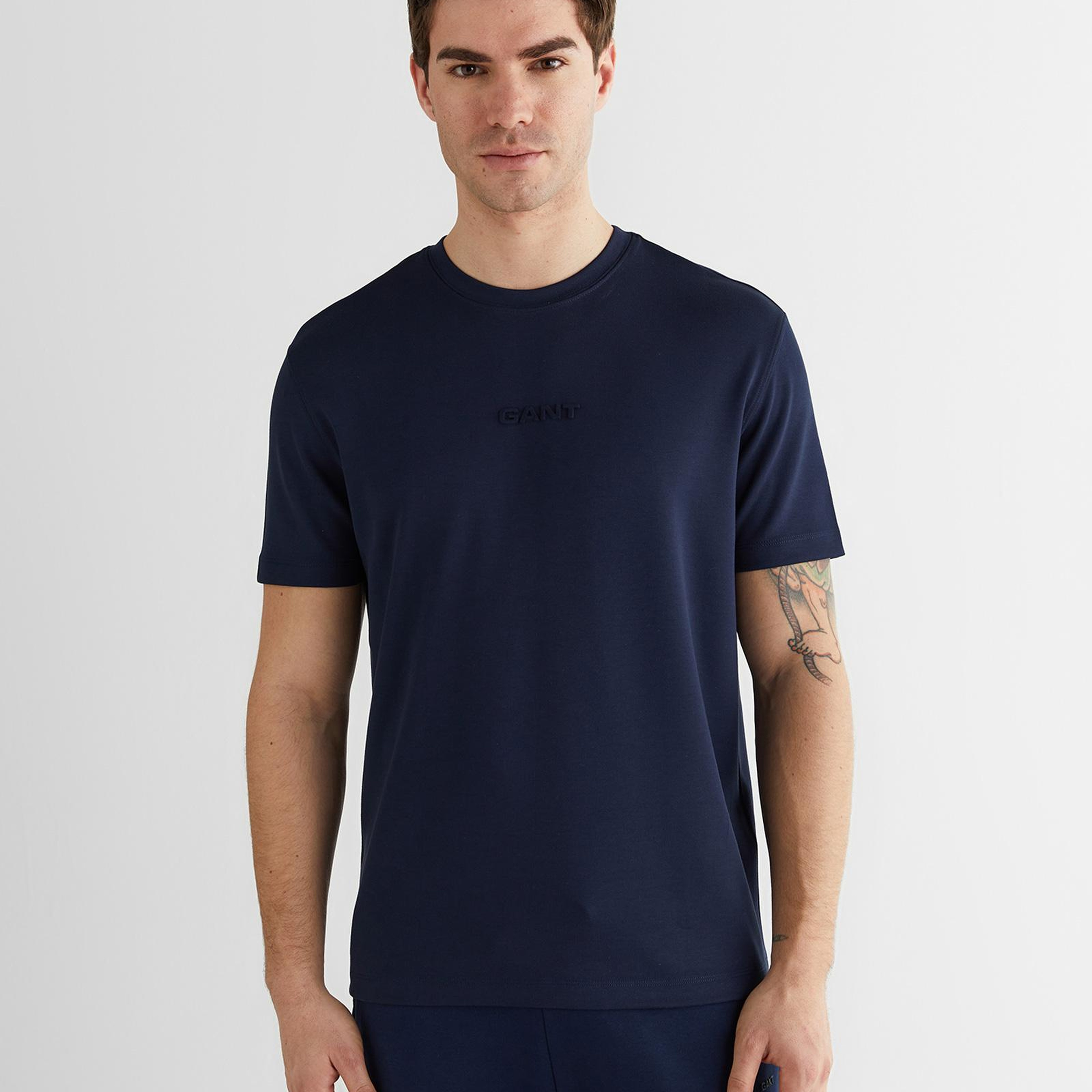 GANT Erkek Lacivert Baskılı Kısa Kollu T-Shirt