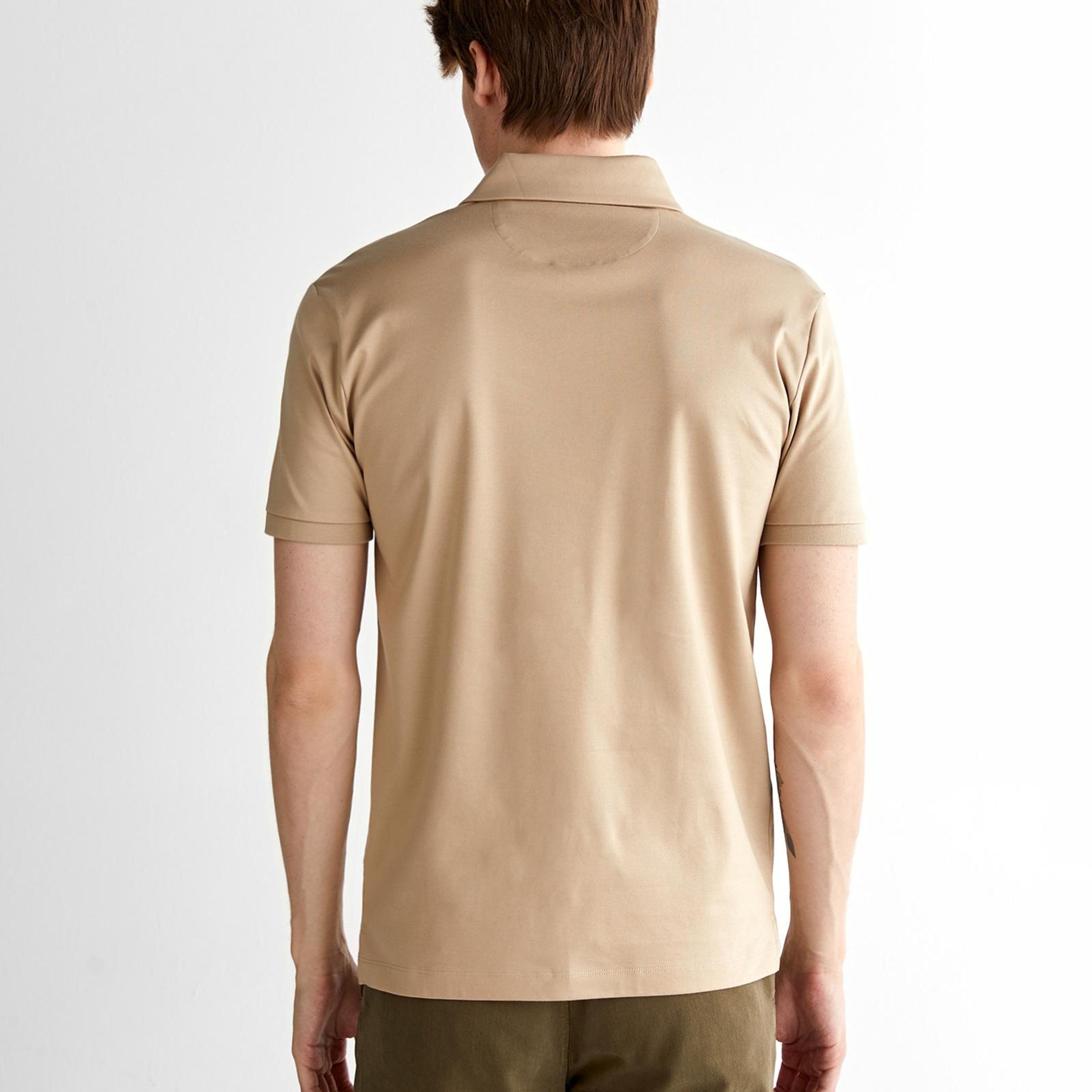 GANT Erkek Bej Slim Fit Polo