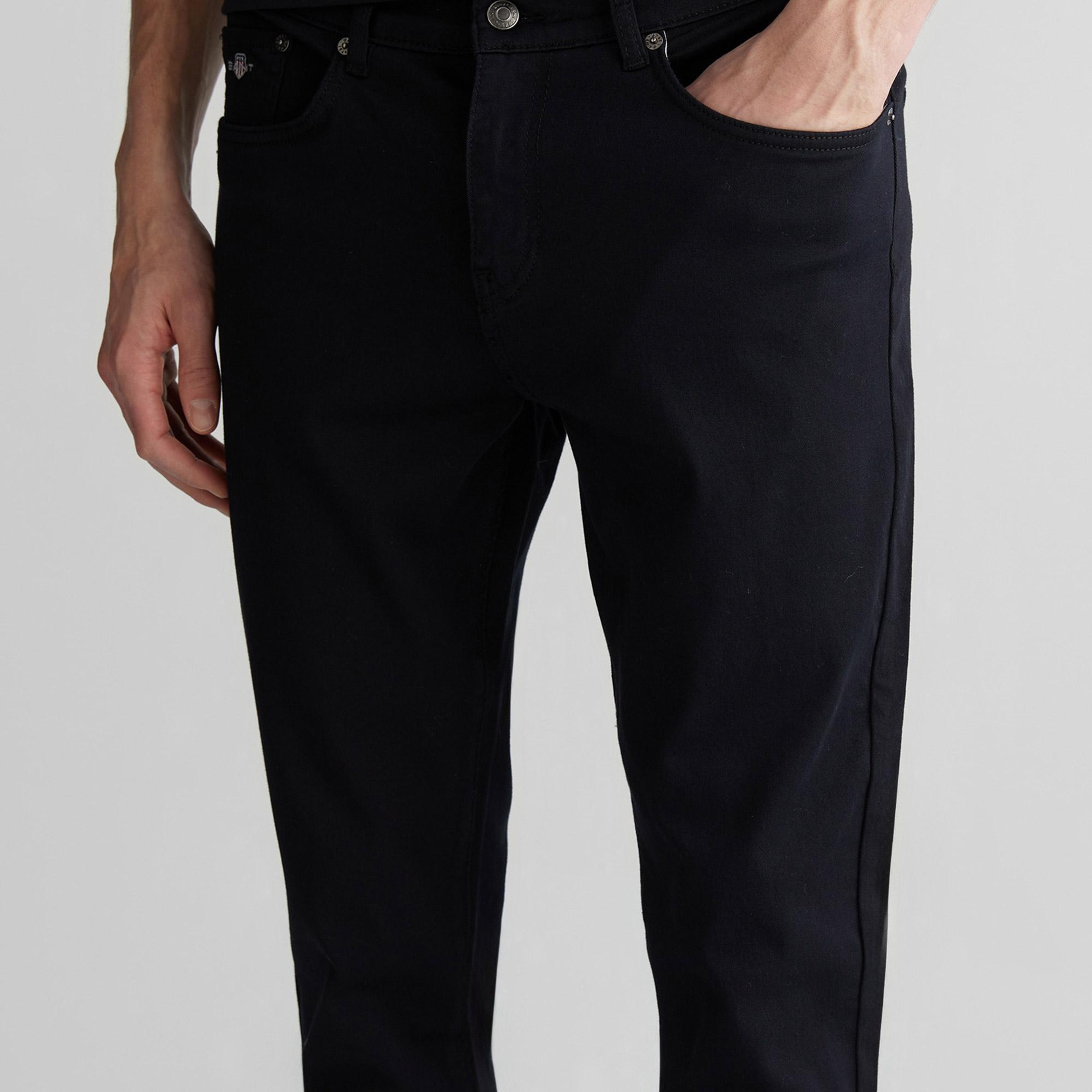 GANT Erkek Siyah Slim Fit Pantolon