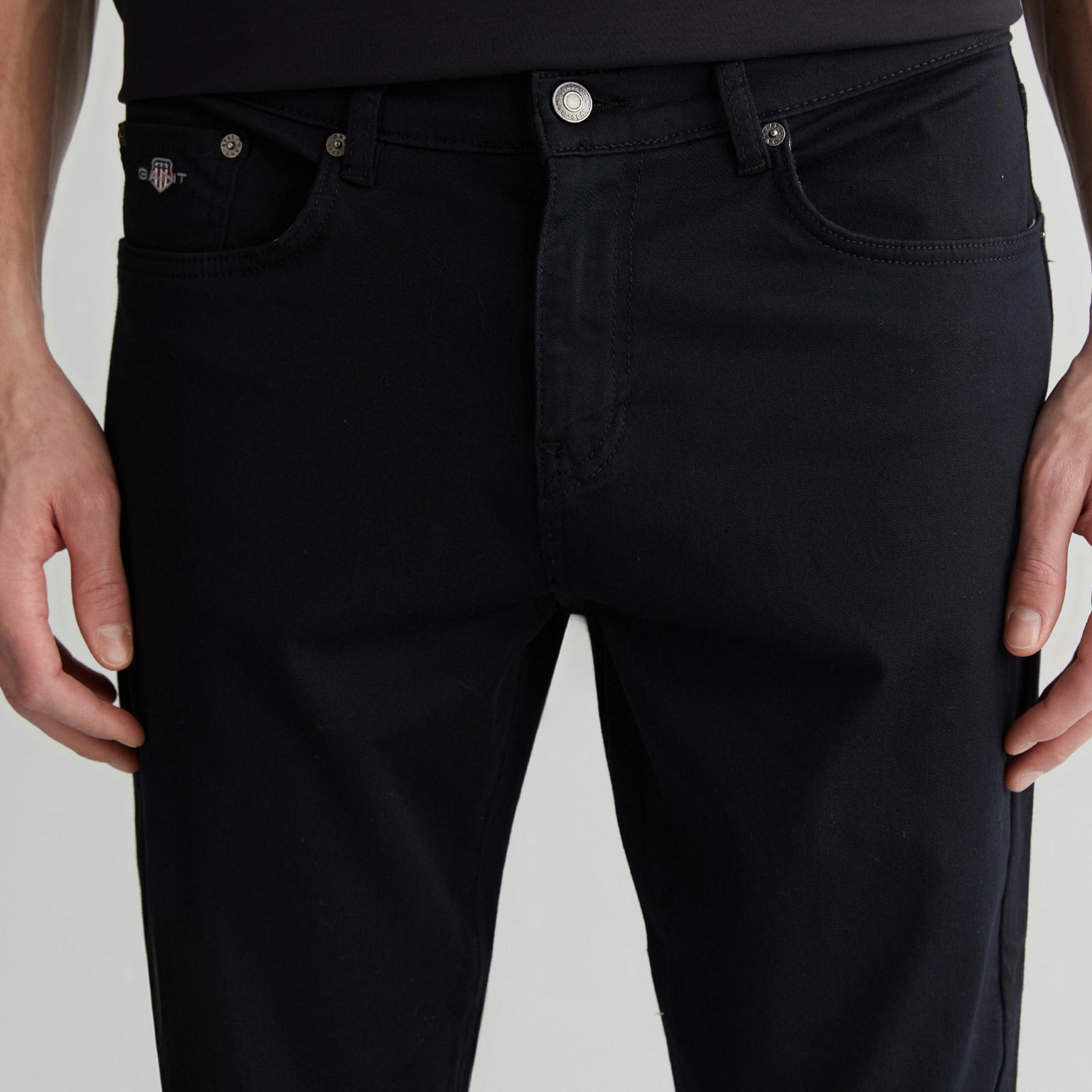 GANT Erkek Siyah Slim Fit Pantolon