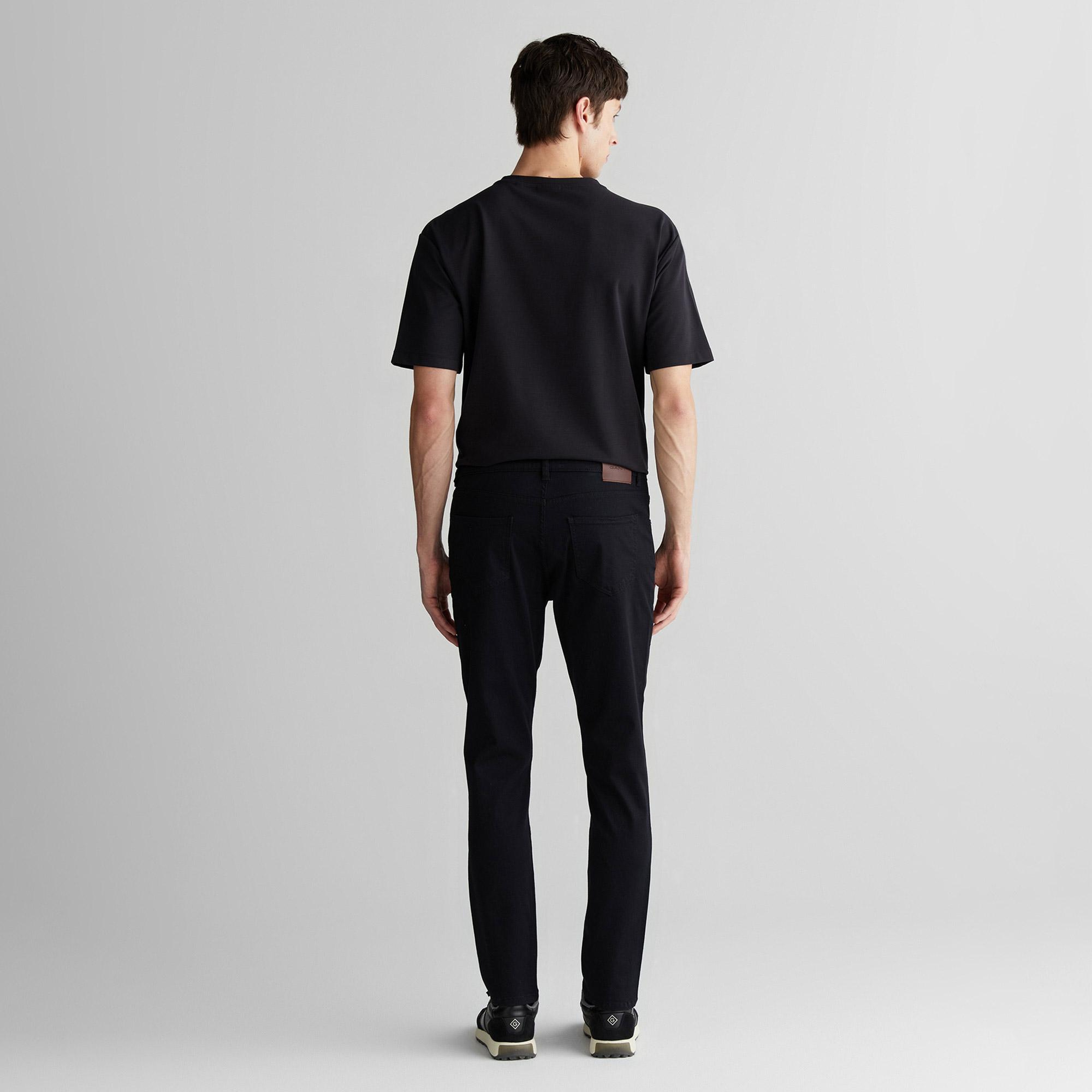 GANT Erkek Siyah Slim Fit Pantolon