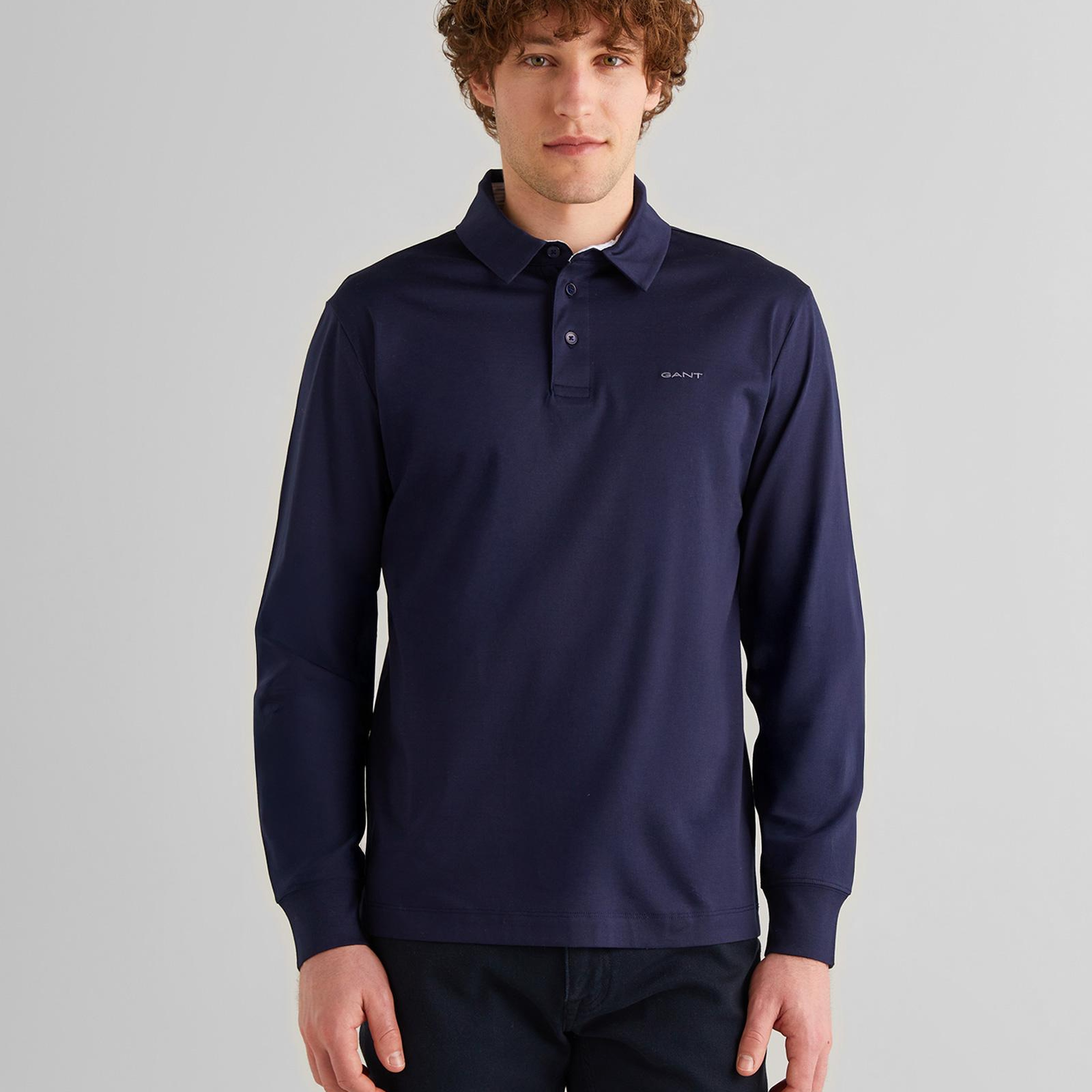 GANT Erkek Lacivert Regular Fit Polo