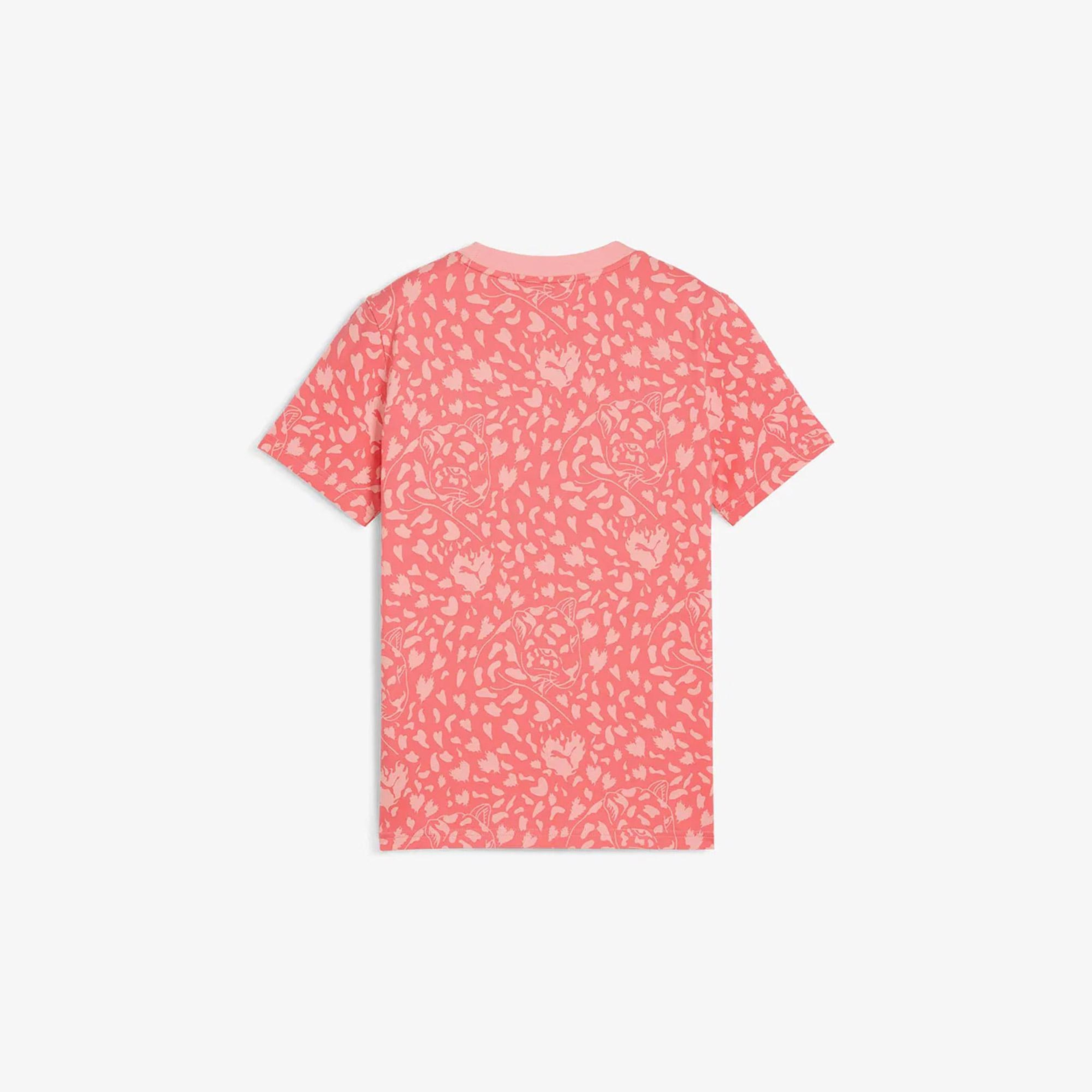 Puma Flaming Love Aop Çocuk Turuncu T-Shirt