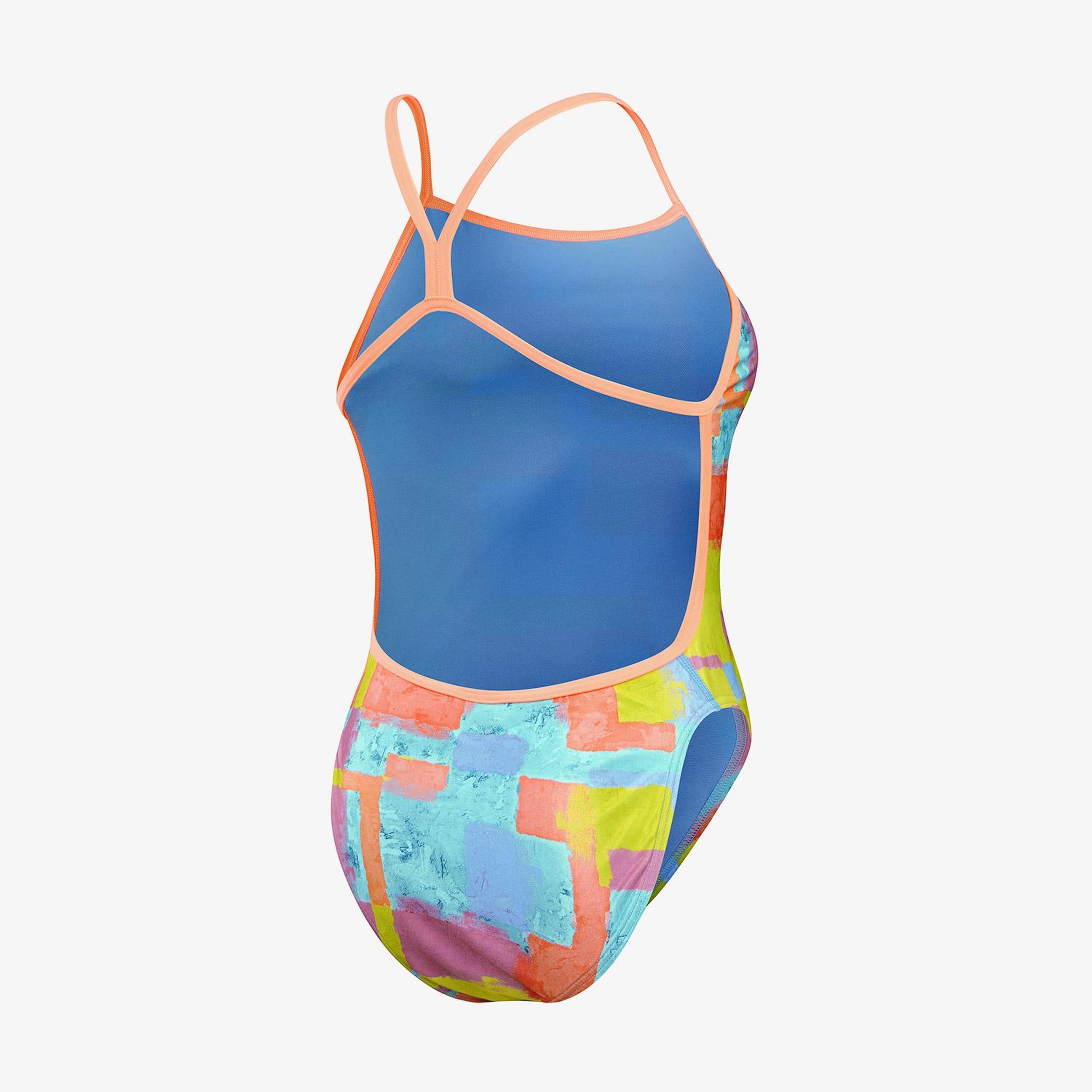 Speedo Allover Digital V-Back Kadın Renkli Mayo